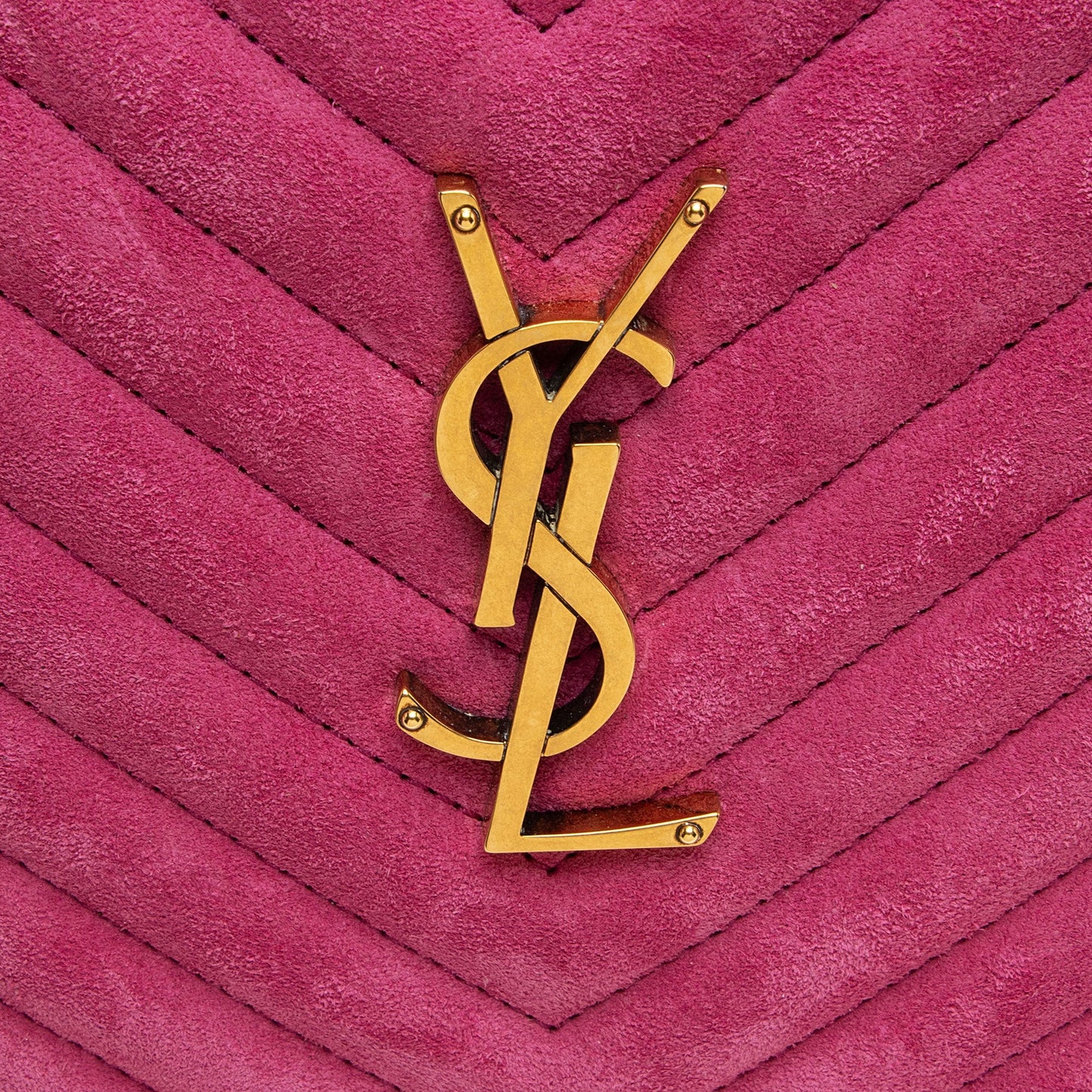 Saint Laurent Matelasse Suede Monogram Lou Camera Bag Y84S5Z