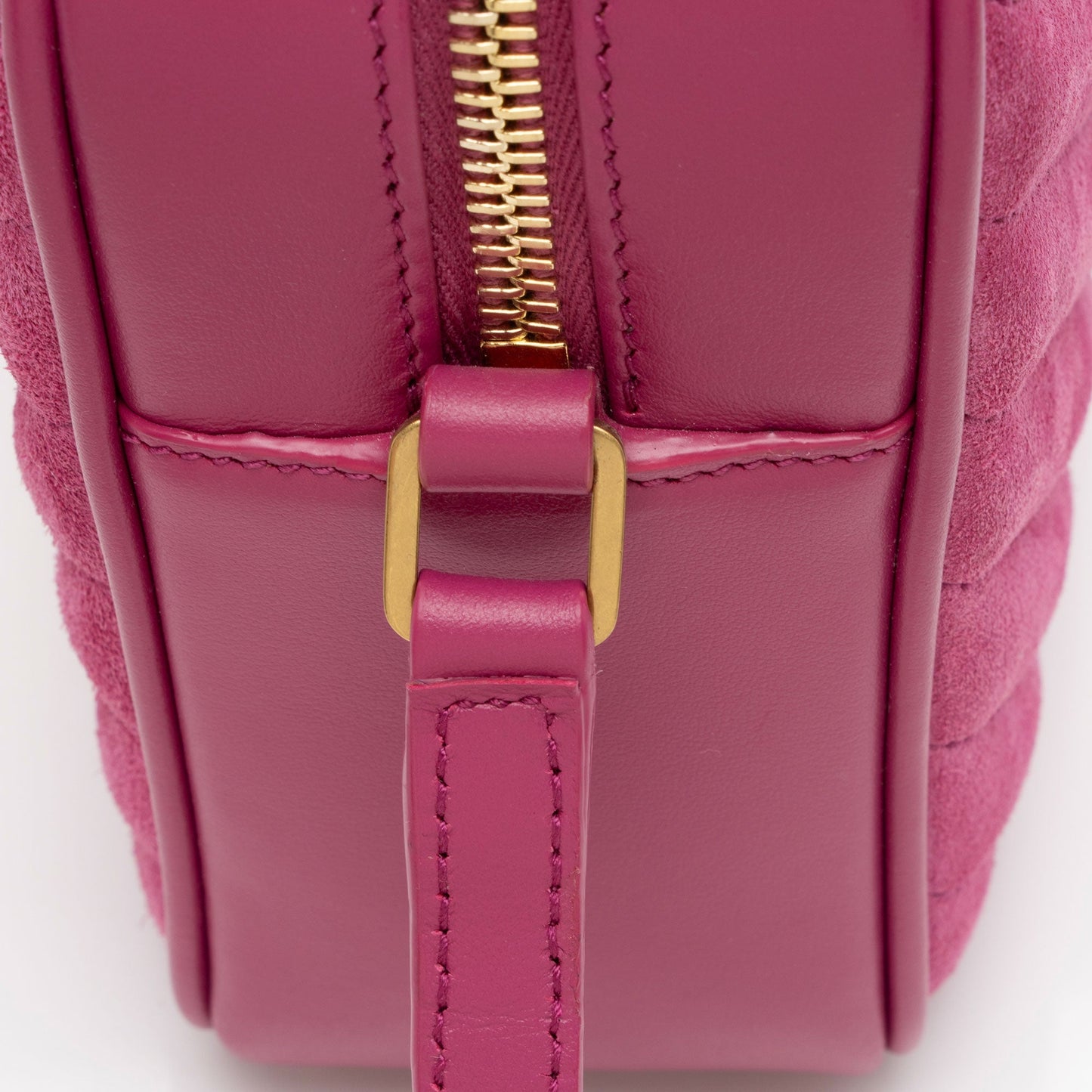 Saint Laurent Matelasse Suede Monogram Lou Camera Bag Y84S5Z