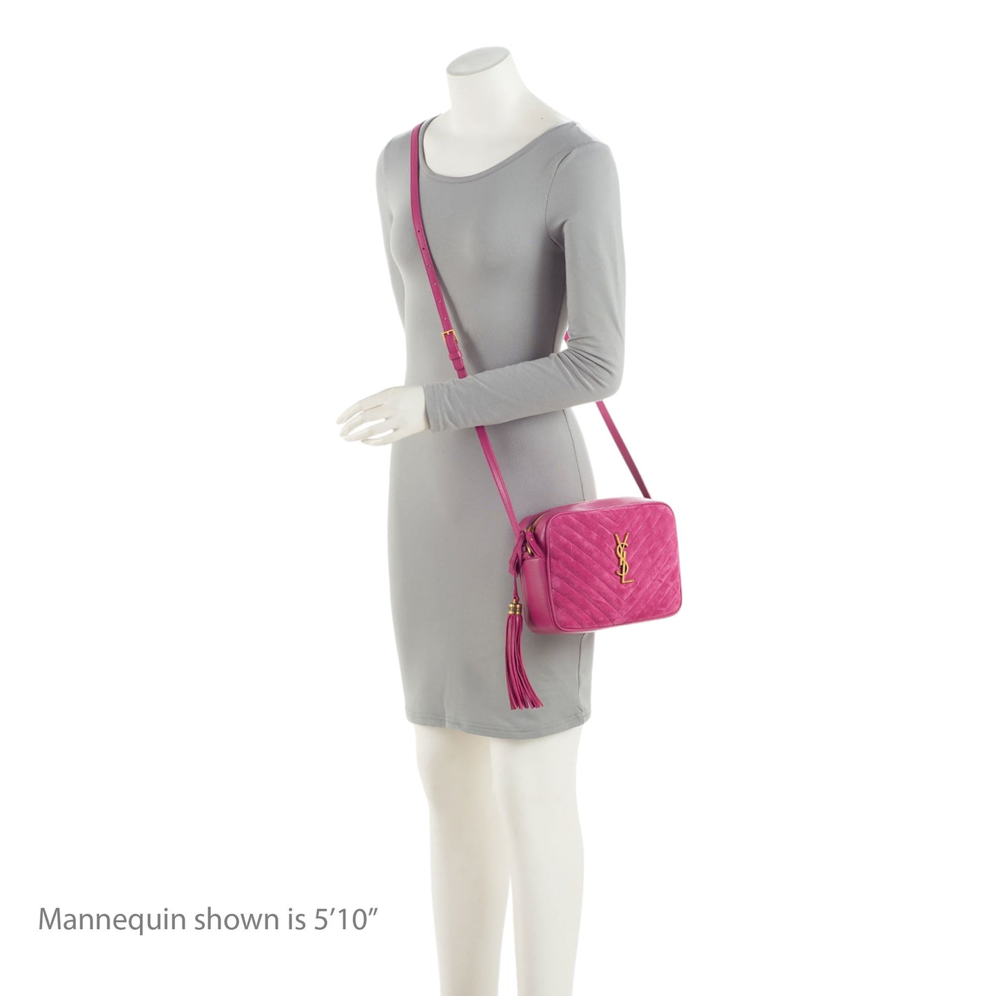 Saint Laurent Matelasse Suede Monogram Lou Camera Bag Y84S5Z