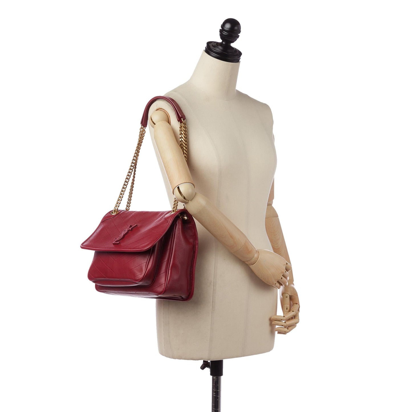 Saint Laurent Medium Niki Leather Shoulder Bag (SHG-31985
