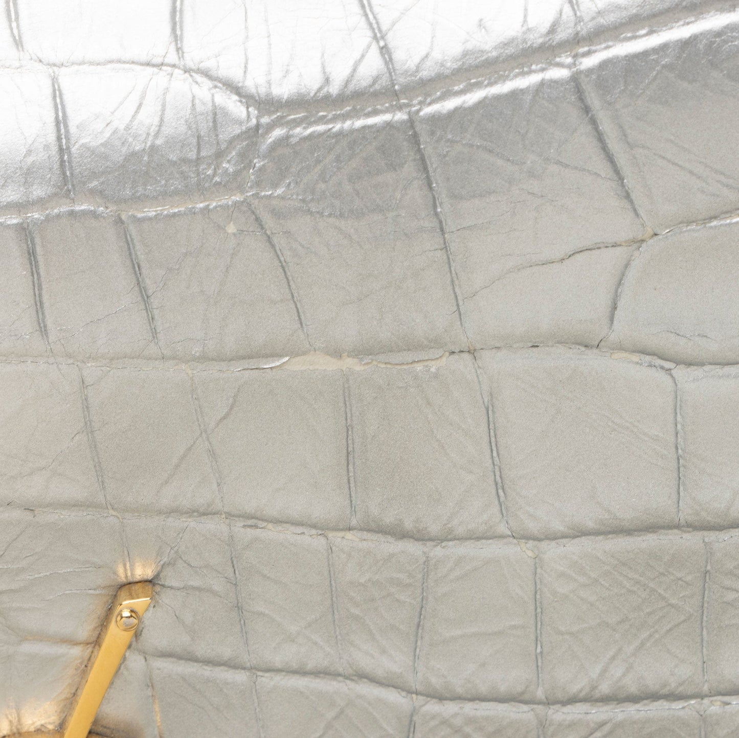 Saint Laurent Metallic Croc Embossed Leather Monogram Kate Medium Shoulder Bag GgwCYy