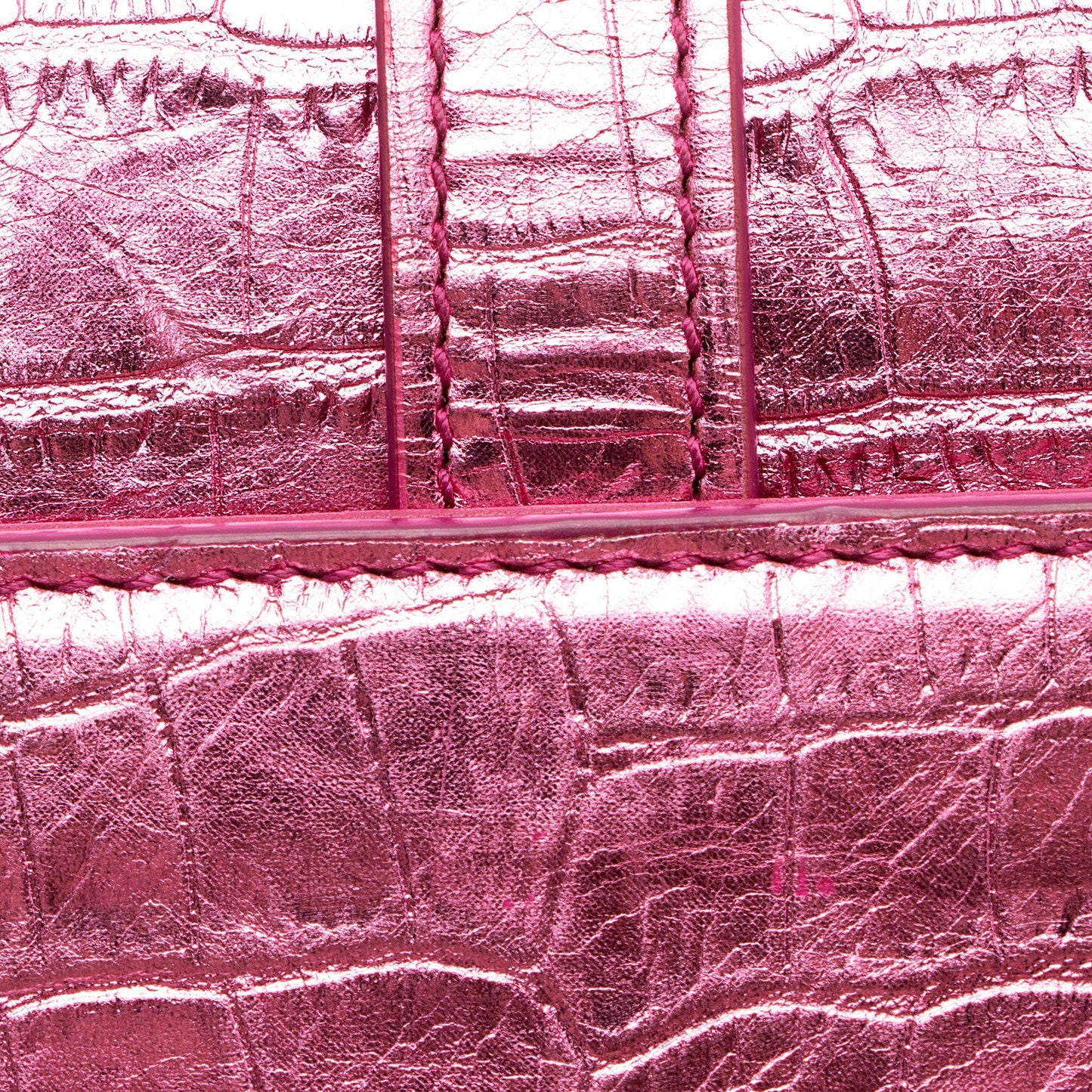Saint Laurent Metallic Croc Embossed Leather Monogram Small Envelope Bag NH7kKe