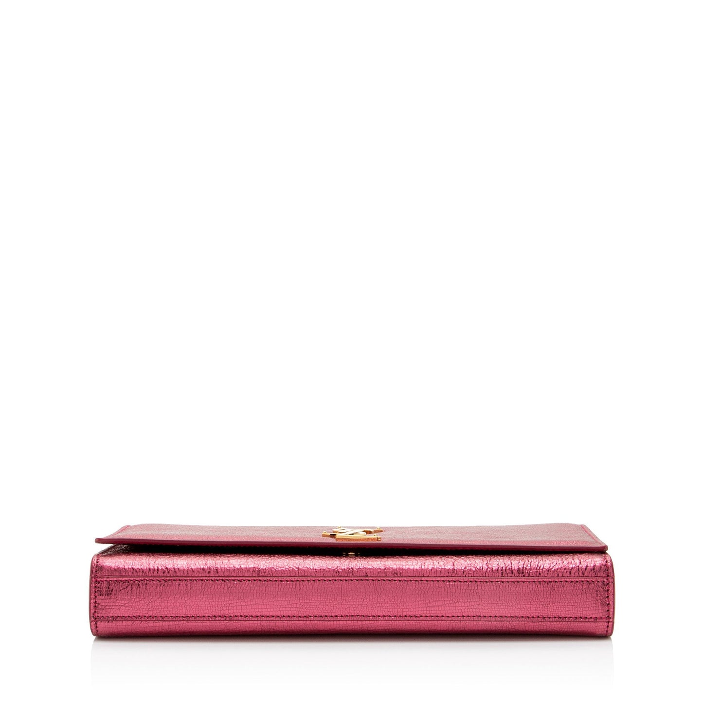 Saint Laurent Metallic Leather Monogram Kate Clutch LgZdJZ