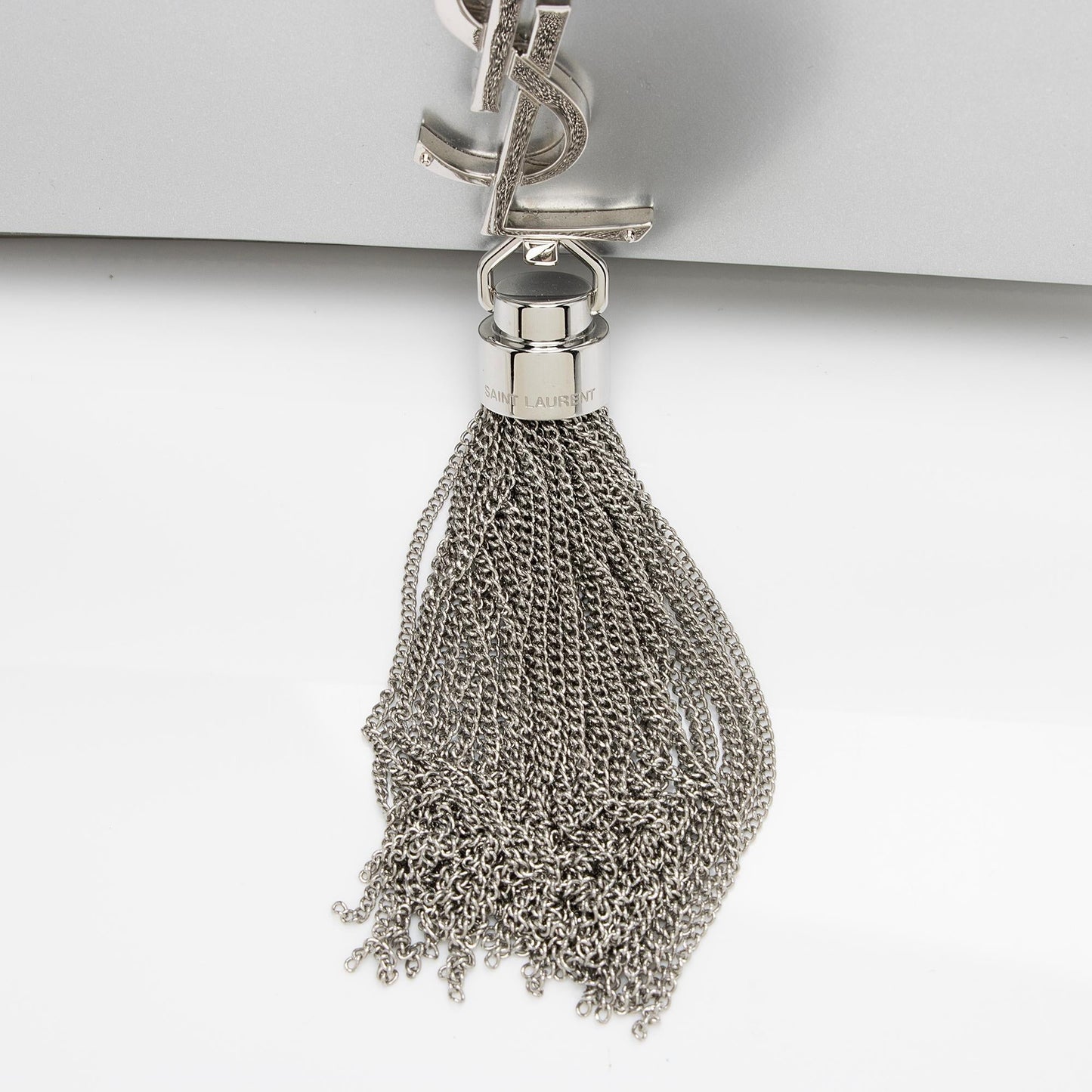 Saint Laurent Metallic Leather Monogram Kate Tassel Chain Wallet L70MqM