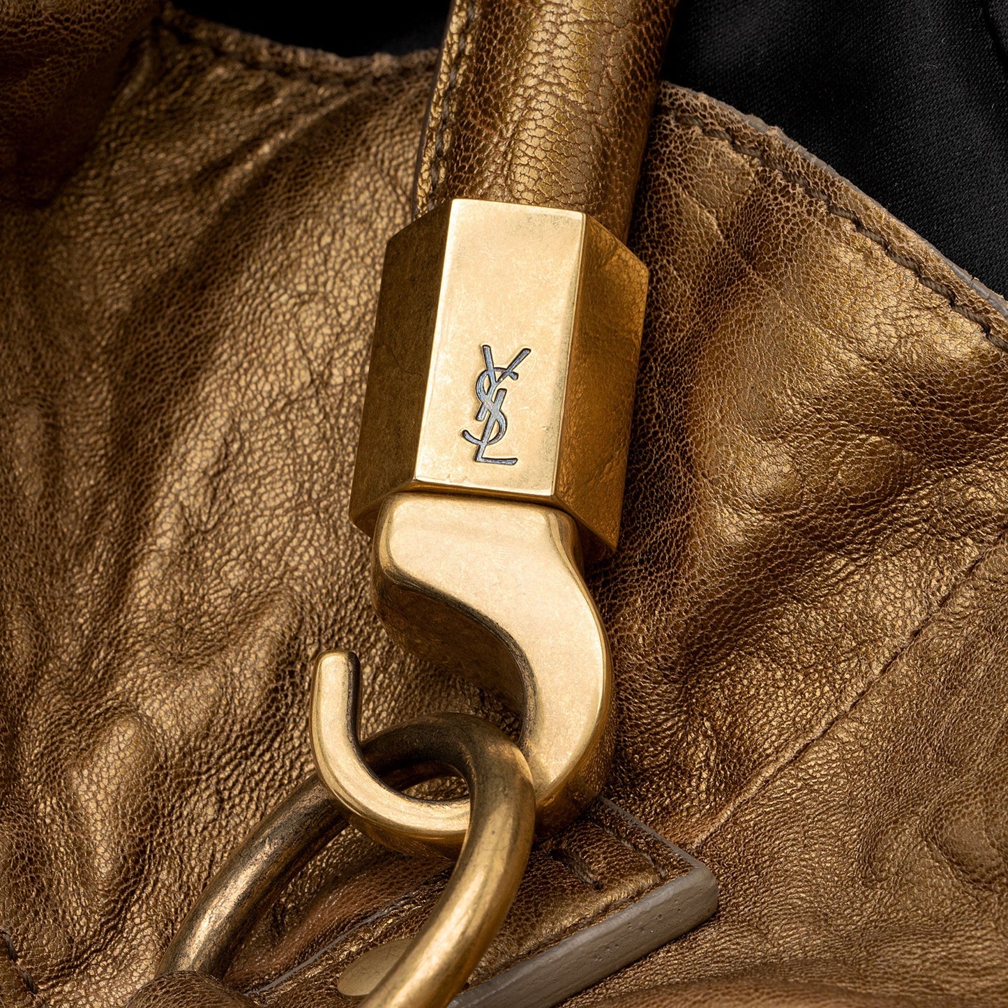 Saint Laurent Metallic Leather Roady Large Hobo 1waUqq