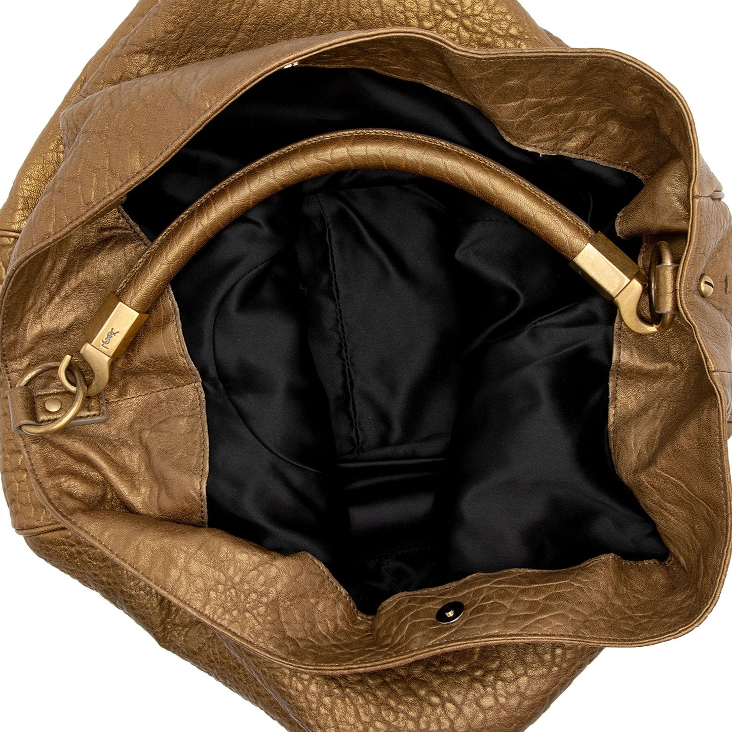 Saint Laurent Metallic Leather Roady Large Hobo 1waUqq