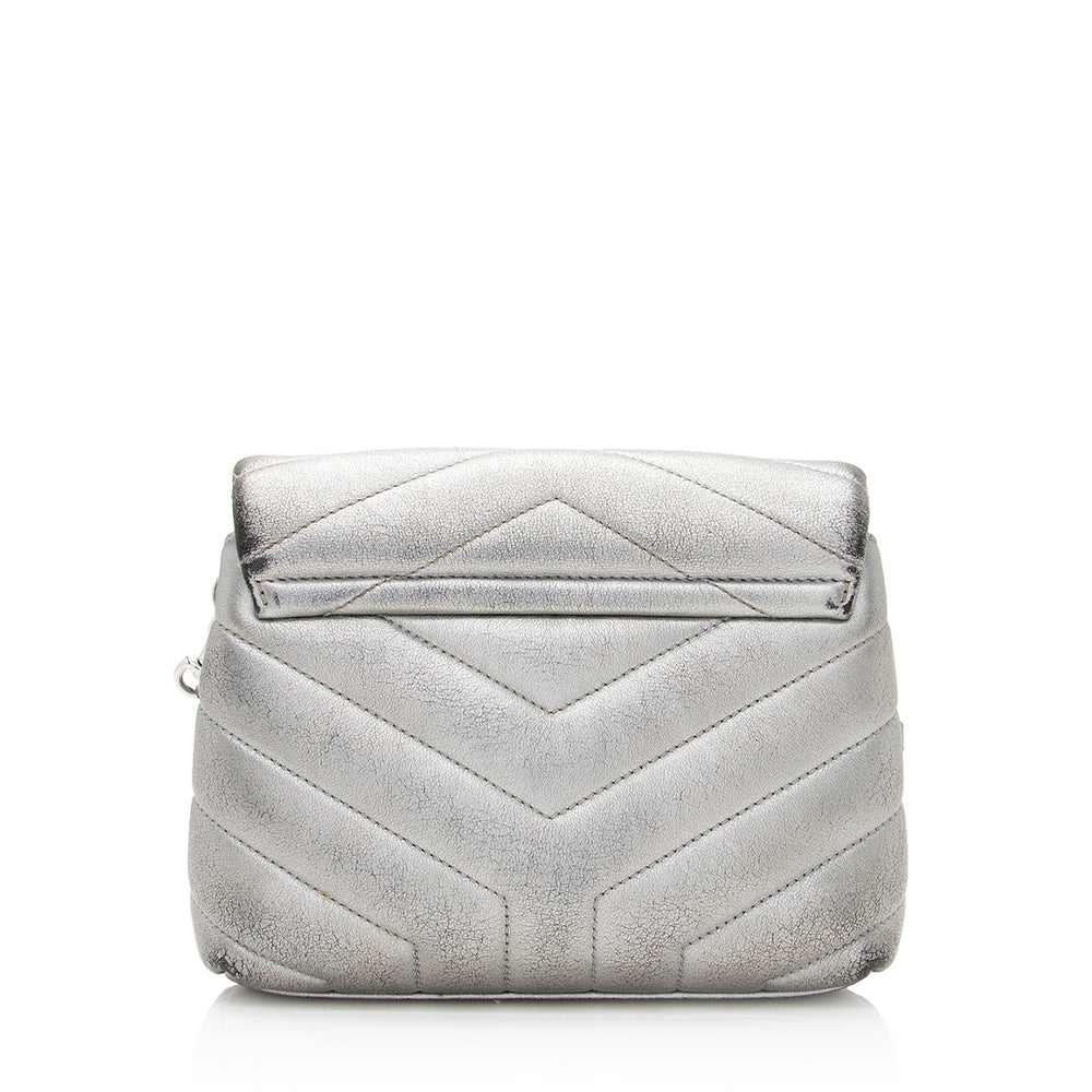 Saint Laurent Metallic Matelasse Calfskin LouLou Toy Crossbody Bag 21046