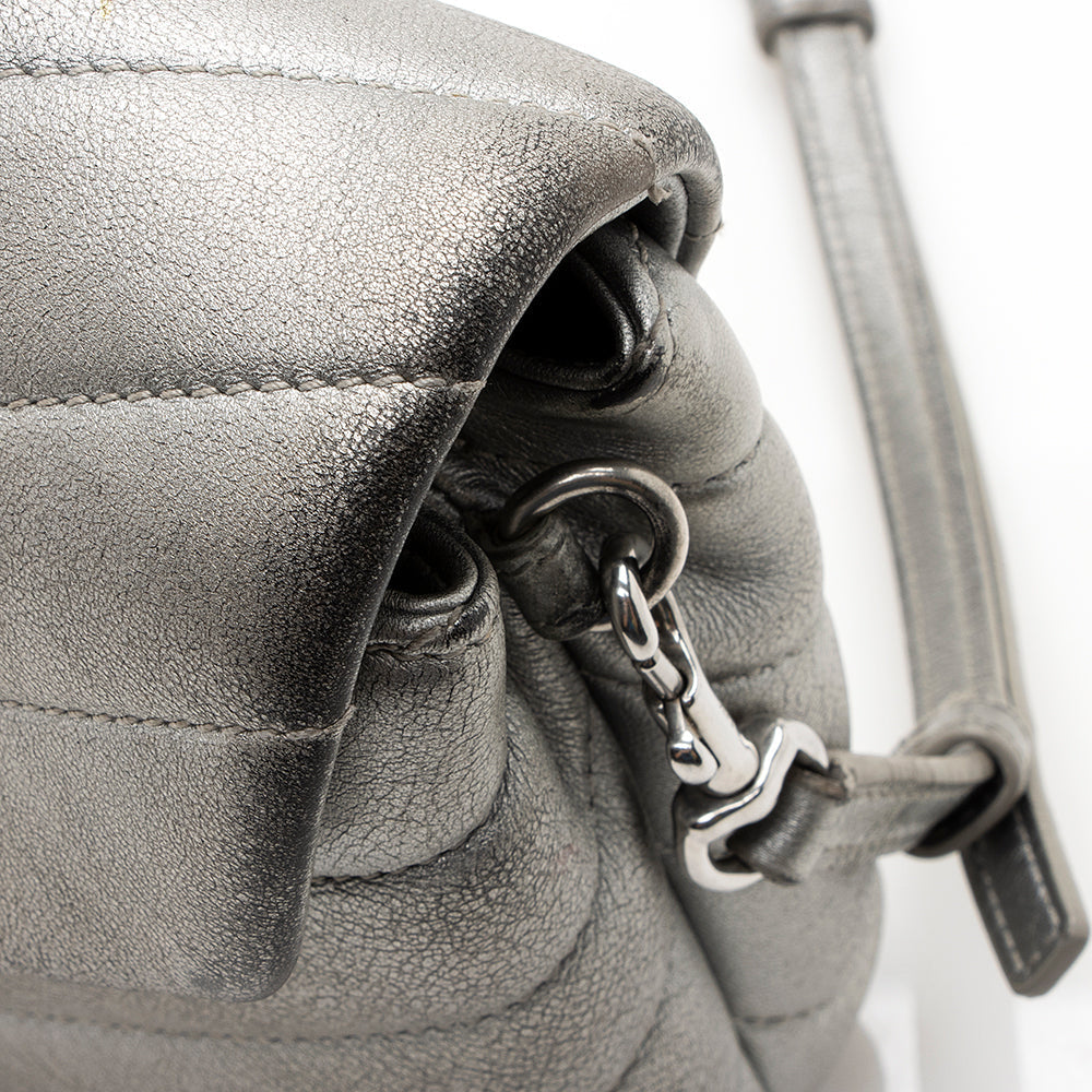 Saint Laurent Metallic Matelasse Calfskin LouLou Toy Crossbody Bag 21046