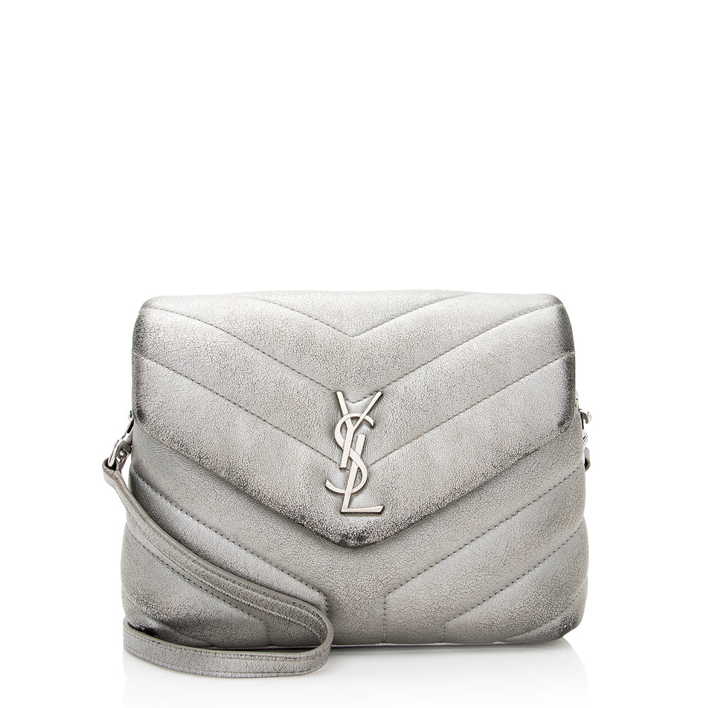 Saint Laurent Metallic Matelasse Calfskin LouLou Toy Crossbody Bag 21046