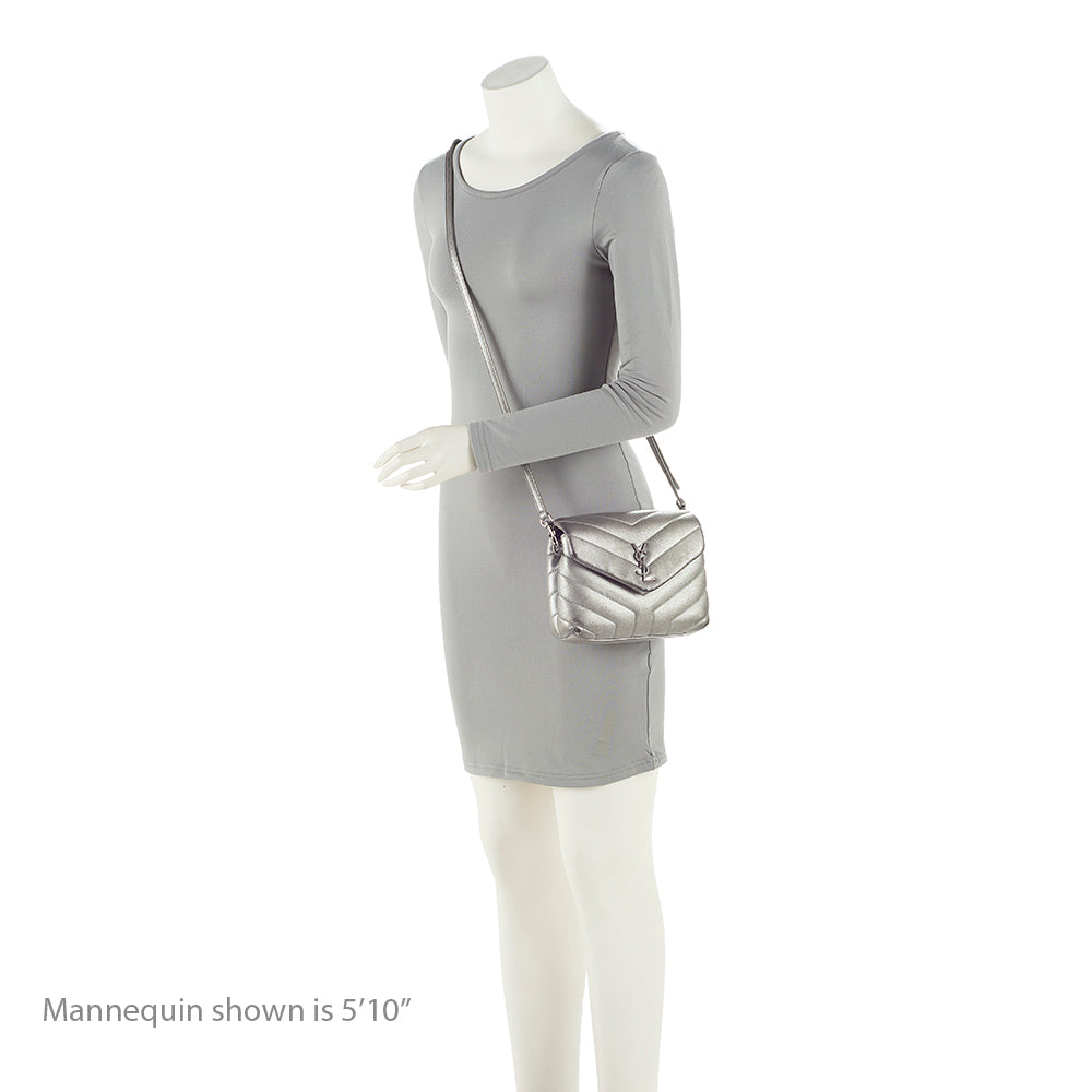 Saint Laurent Metallic Matelasse Calfskin LouLou Toy Crossbody Bag 21046