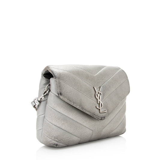 Saint Laurent Metallic Matelasse Calfskin LouLou Toy Crossbody Bag 21046