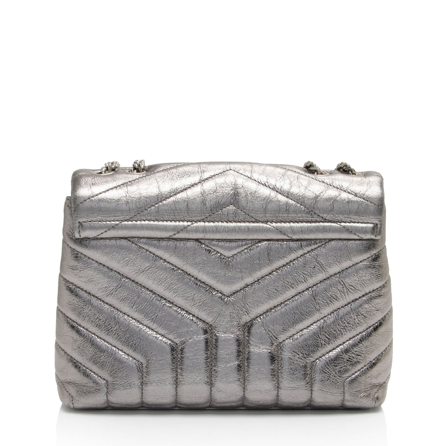 Saint Laurent Metallic Matelasse Calfskin Monogram LouLou Chain Small Crossbody 3eZi29