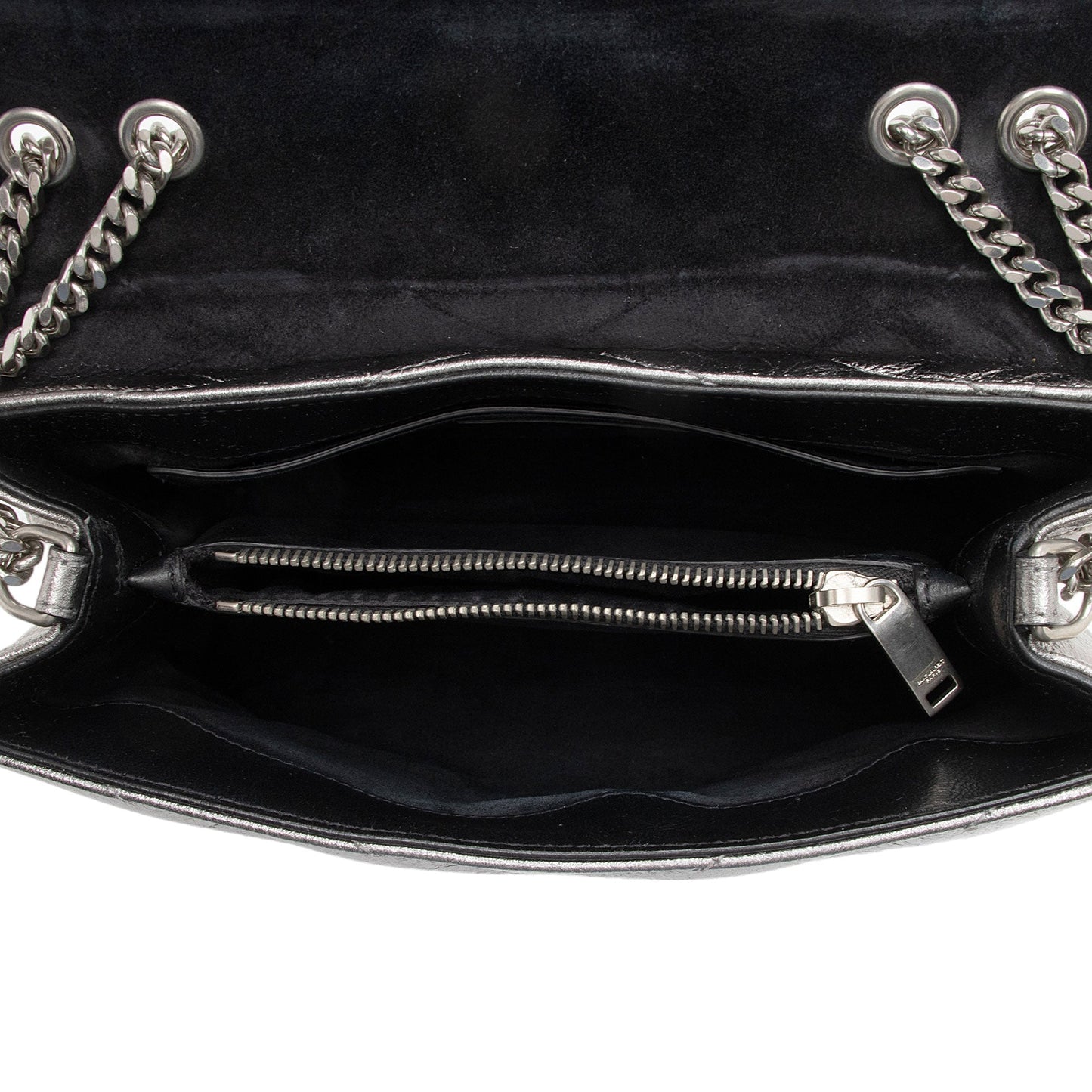 Saint Laurent Metallic Matelasse Calfskin Monogram LouLou Chain Small Crossbody 3eZi29