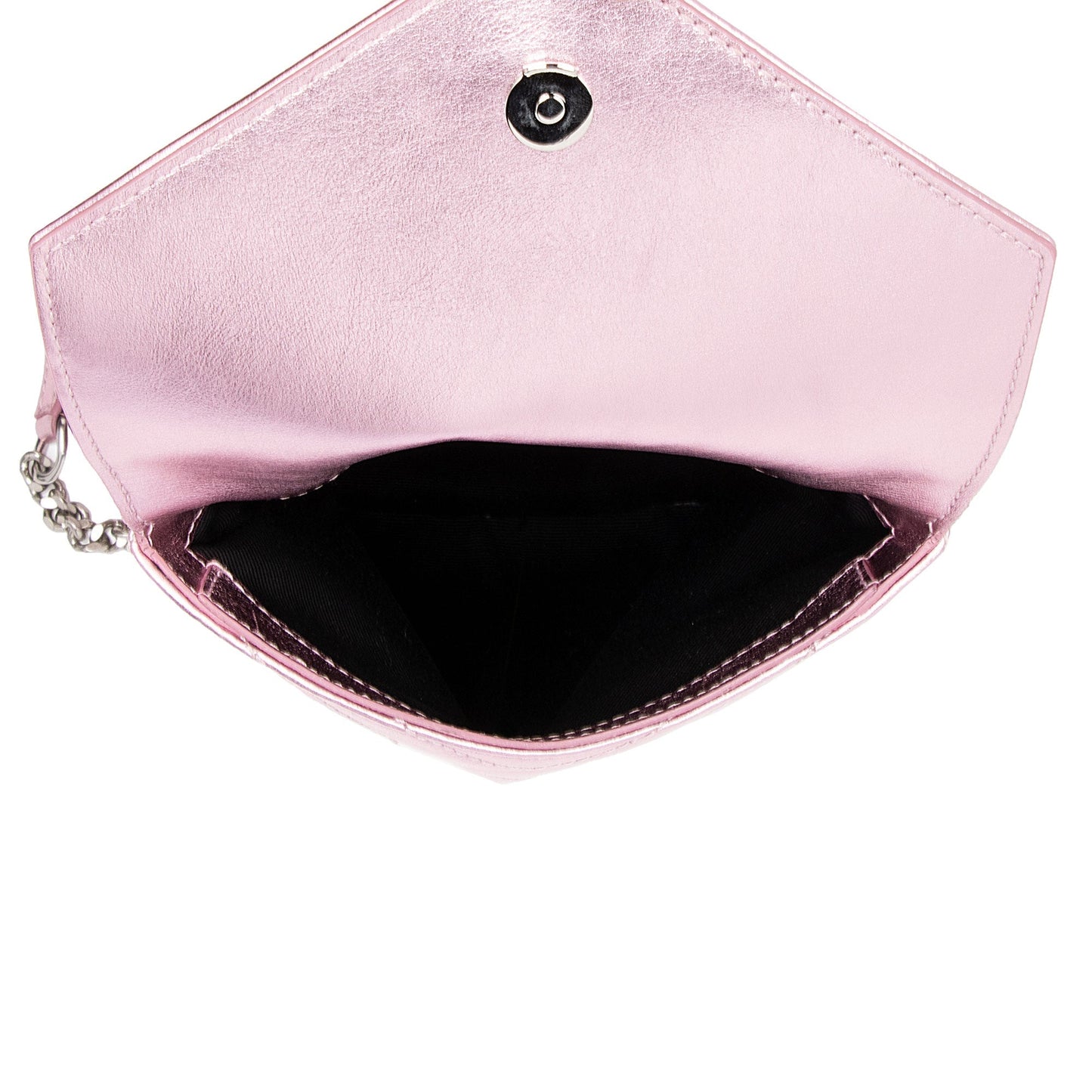 Saint Laurent Metallic Matelasse Lambskin Monogram Small Double Flap Bag IdIvhA