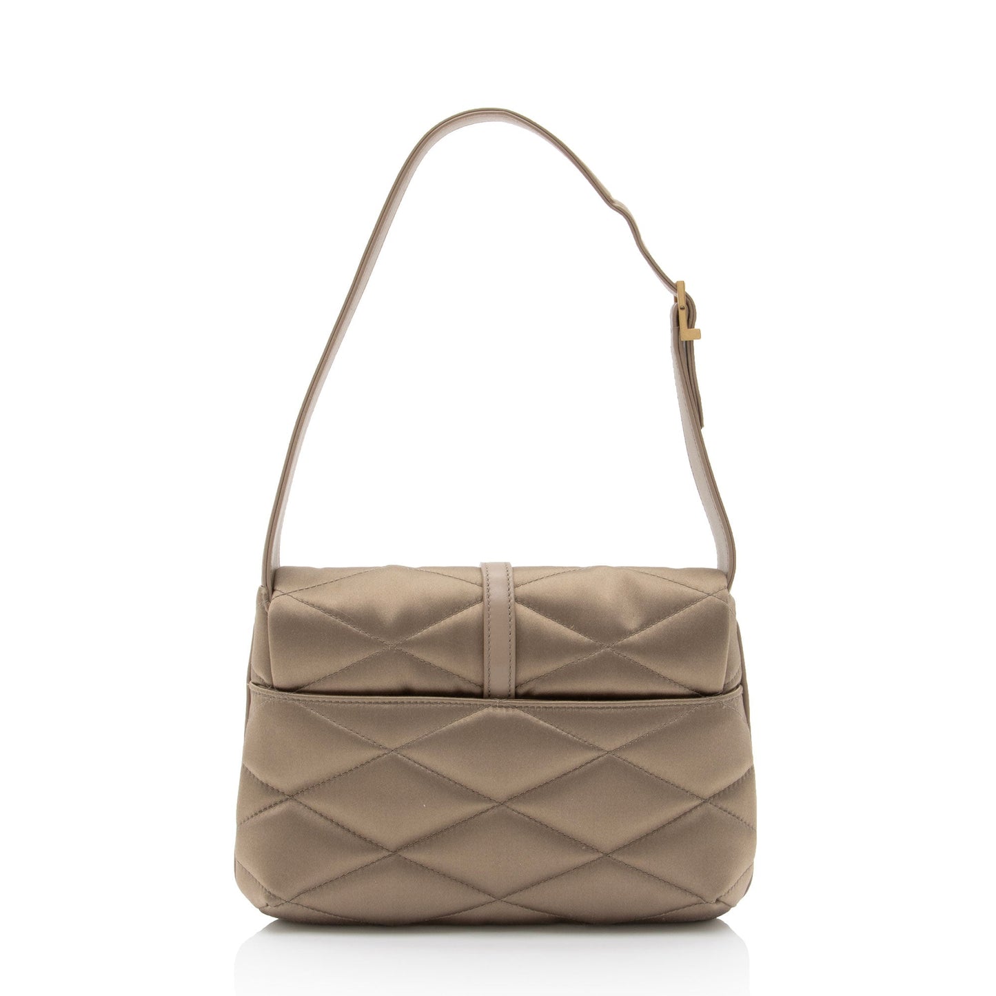 Saint Laurent Metallic Quilted Satin Monogram Le 57 Hobo 87vuVp