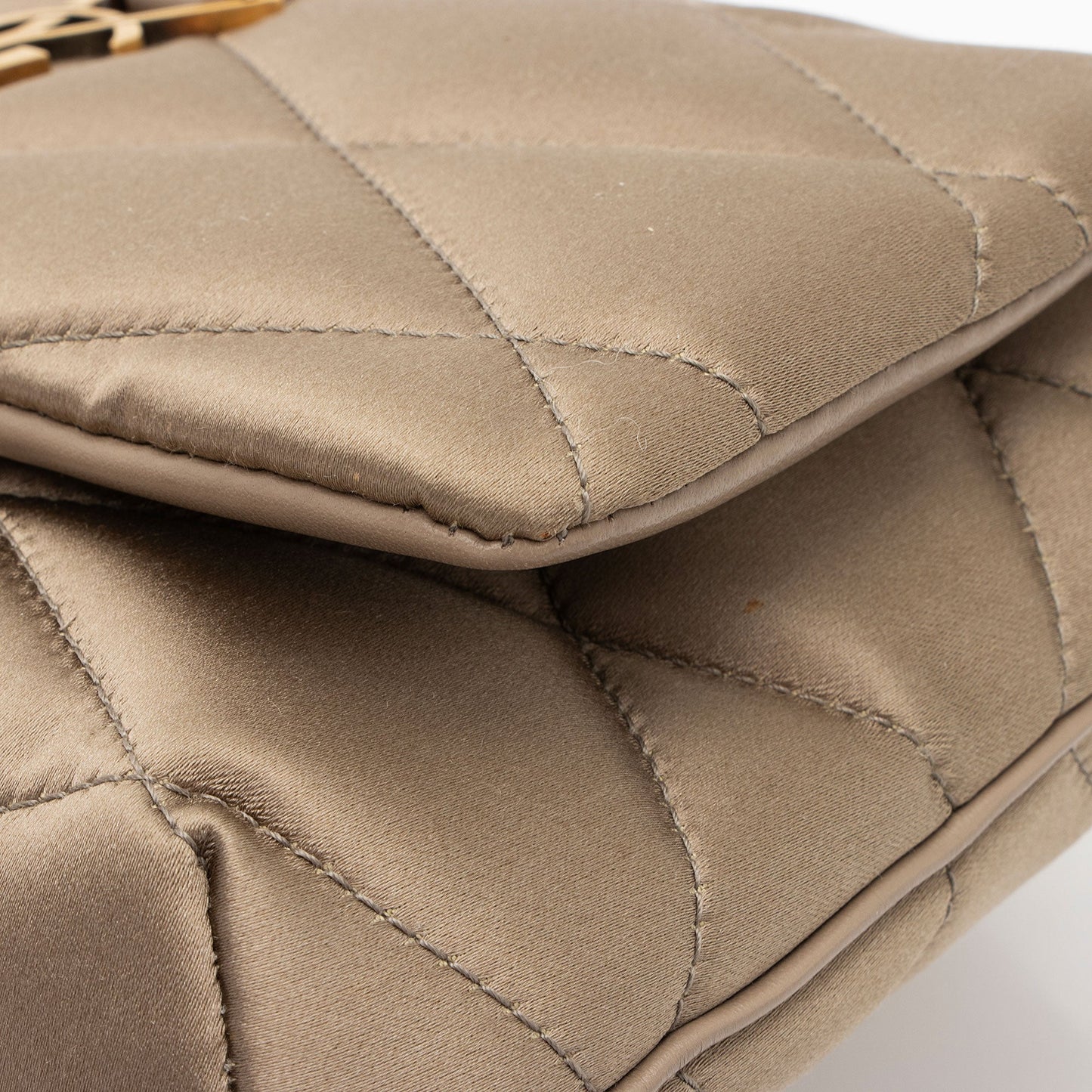 Saint Laurent Metallic Quilted Satin Monogram Le 57 Hobo 87vuVp