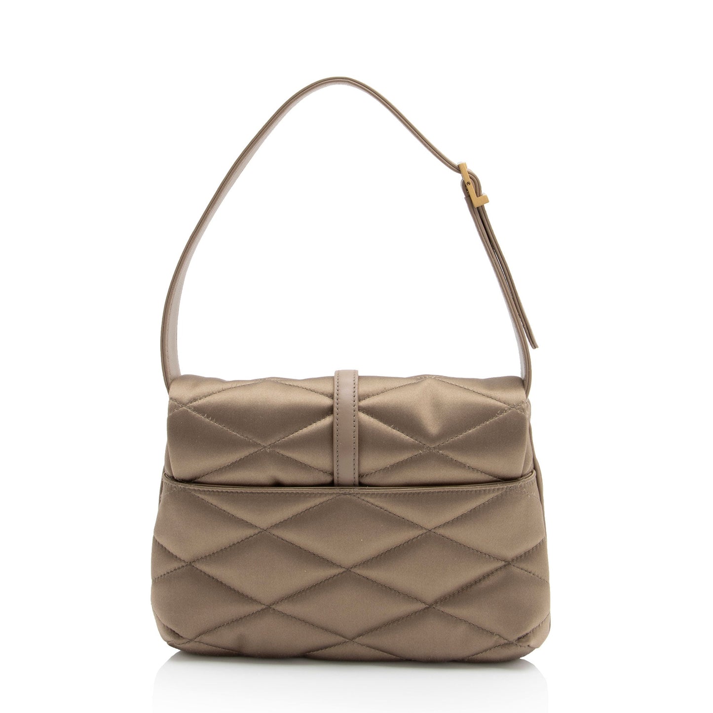 Saint Laurent Metallic Quilted Satin Monogram Le 57 Hobo Ef16wM