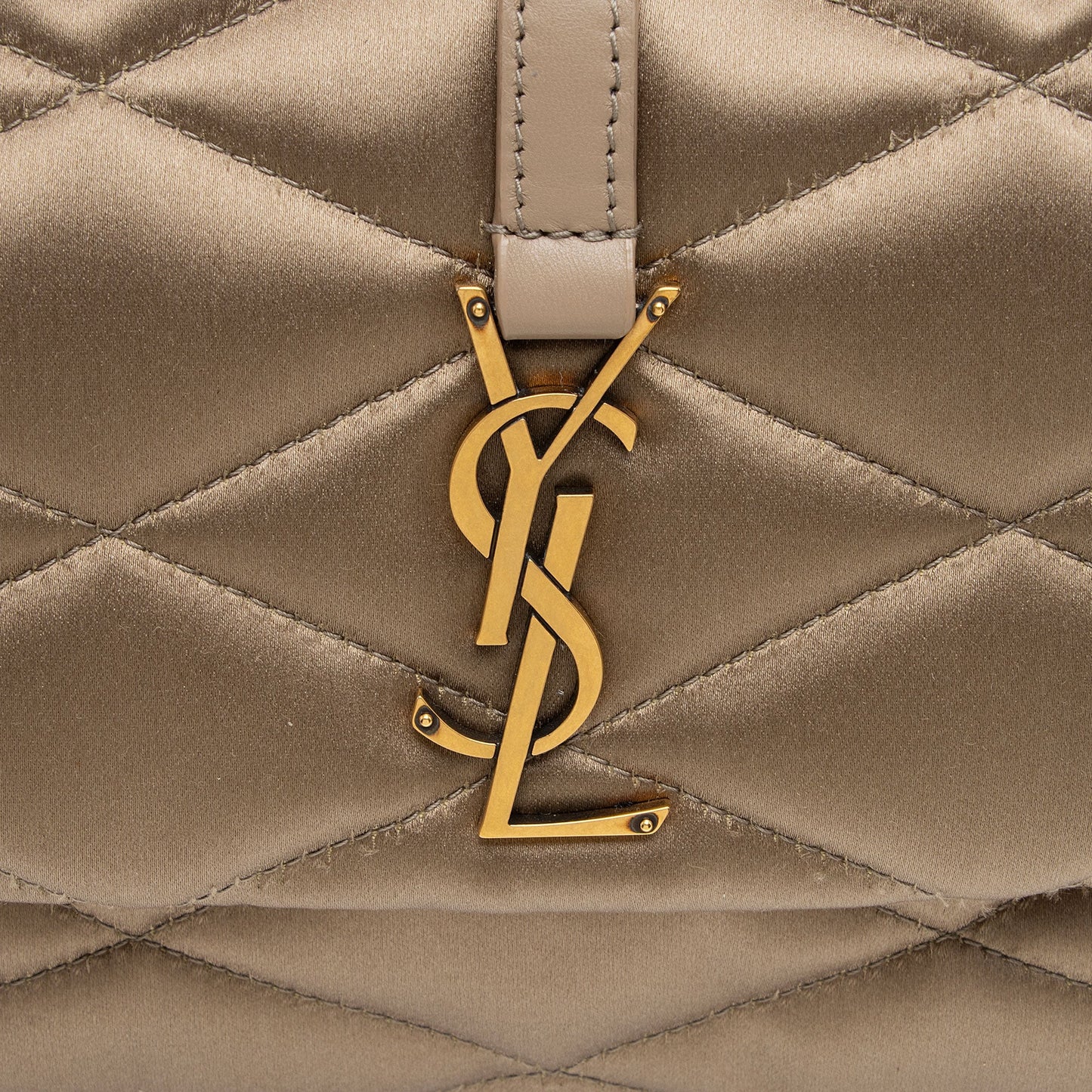 Saint Laurent Metallic Quilted Satin Monogram Le 57 Hobo Ef16wM