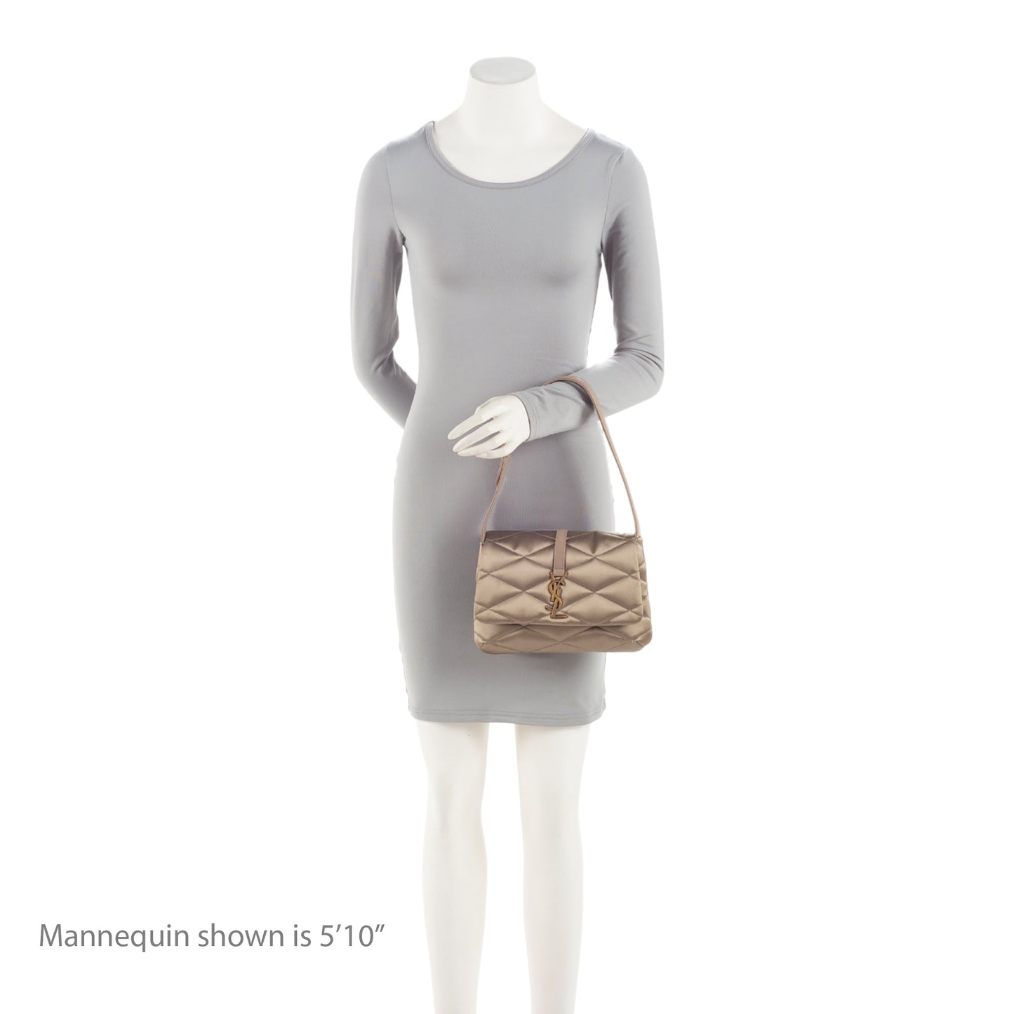 Saint Laurent Metallic Quilted Satin Monogram Le 57 Hobo Ef16wM