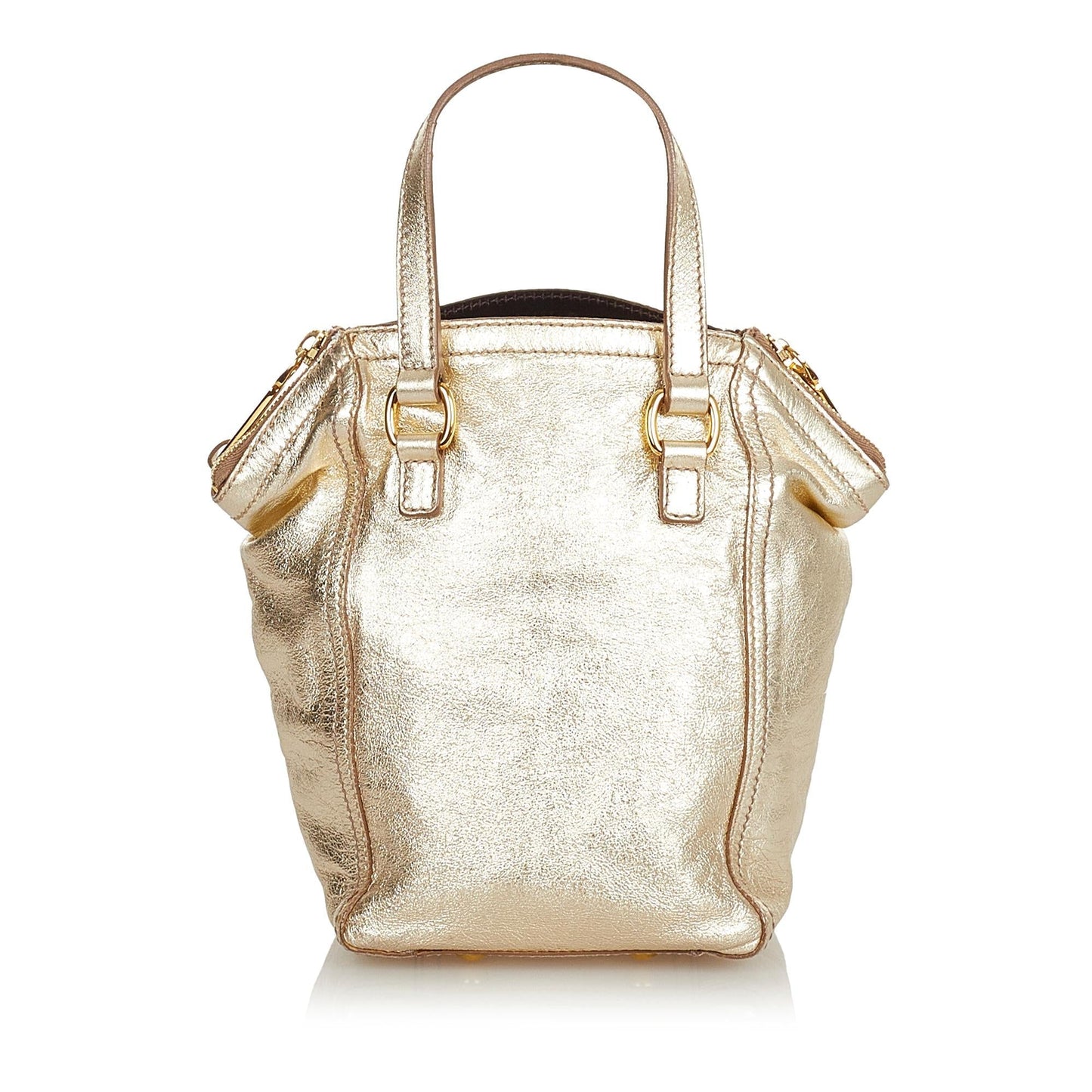 Saint Laurent Mini Downtown Metallic Leather Handbag (SHG-25927