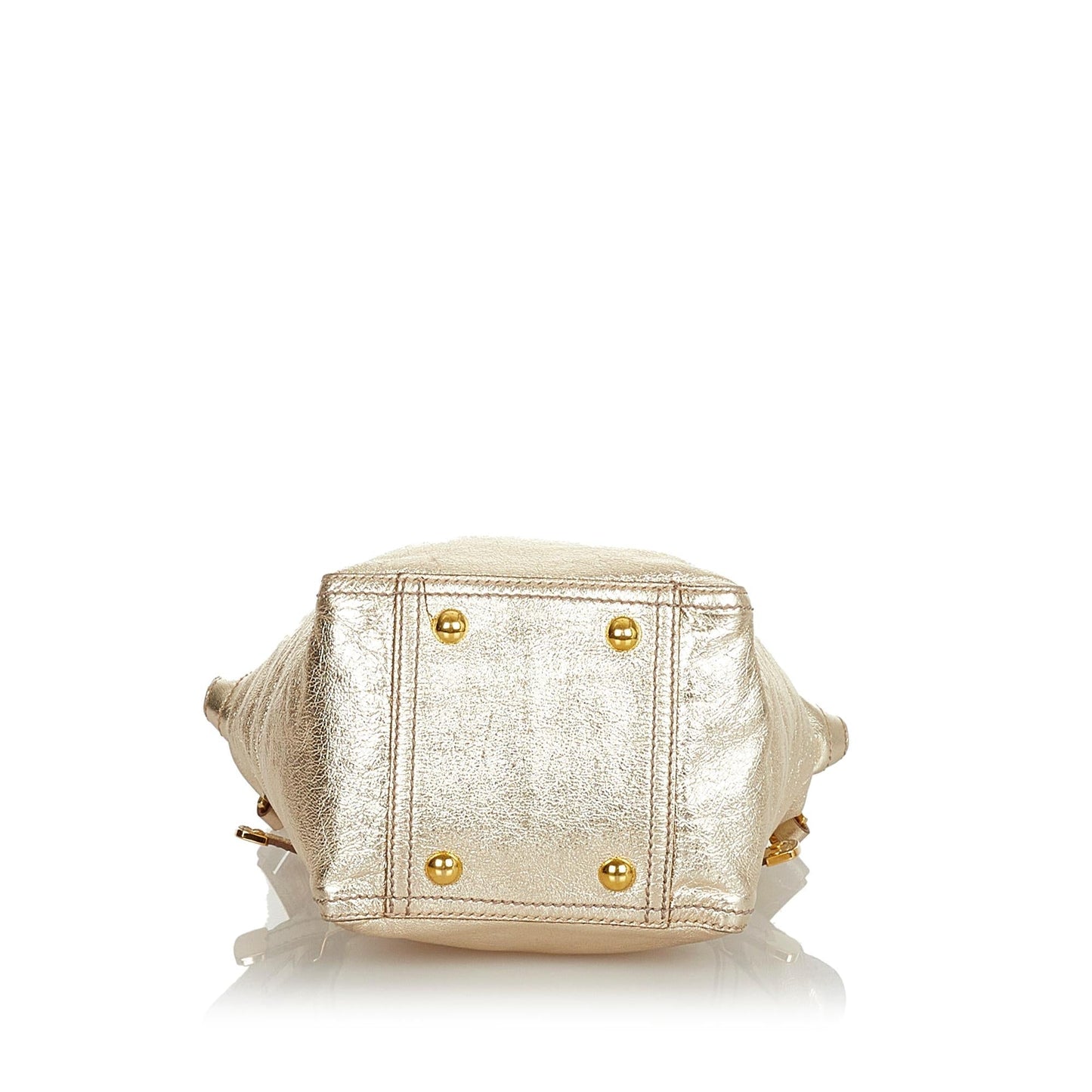 Saint Laurent Mini Downtown Metallic Leather Handbag (SHG-25927