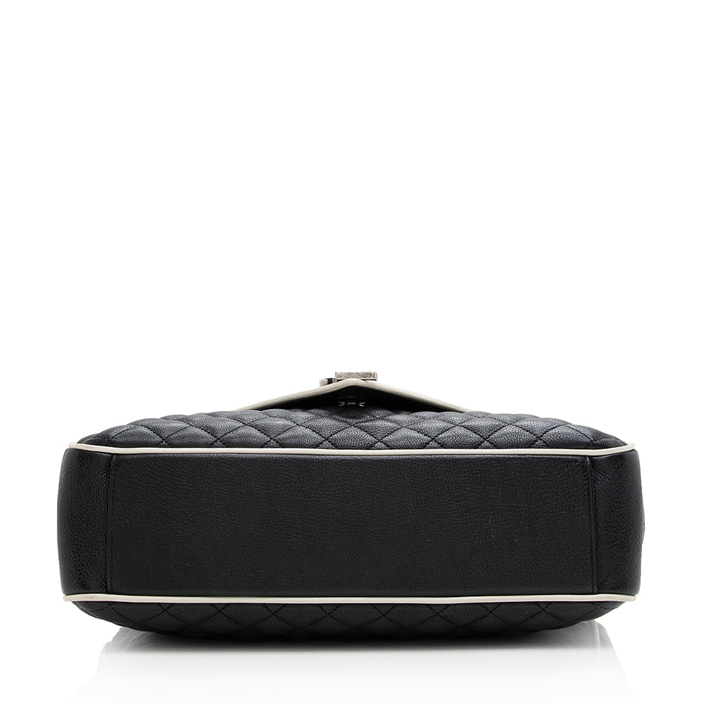 Saint Laurent Mixed Matelasse Calfskin Classic Monogram Soft Large Shoulder Bag 18799