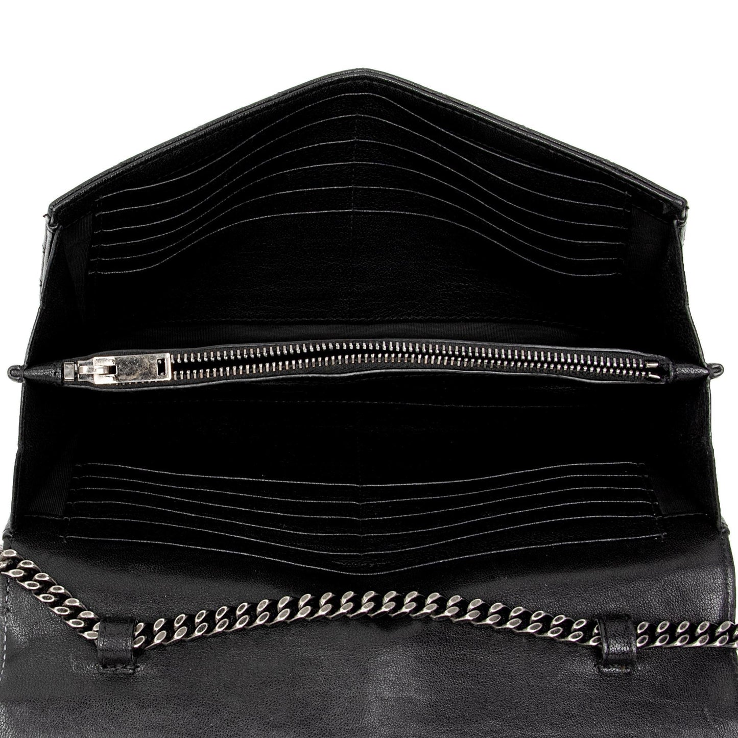 Saint Laurent Mixed Matelasse Calfskin Monogram Chain Wallet f944Ez