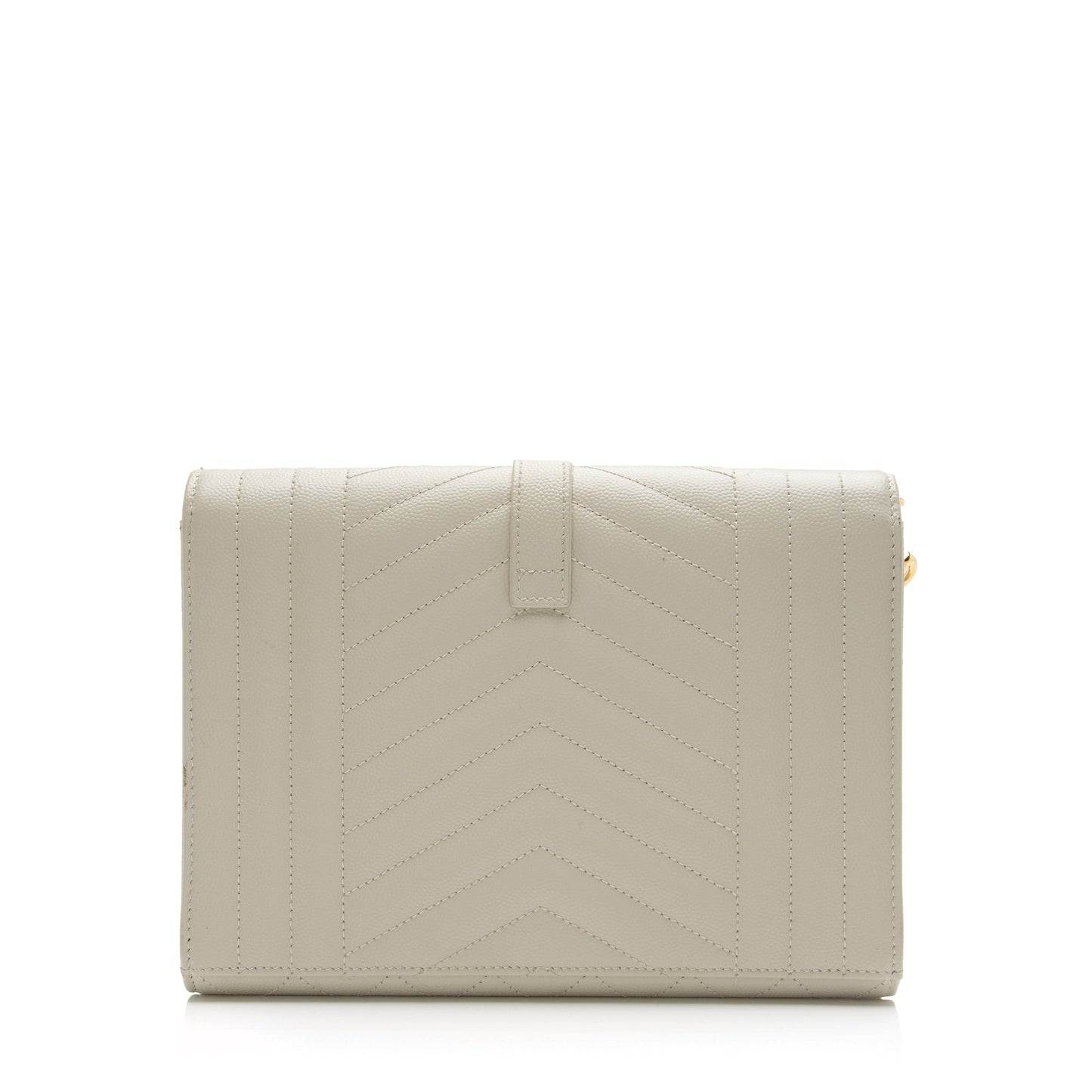 Saint Laurent Mixed Matelasse Grain de Poudre Monogram Envelope Pouch 23933