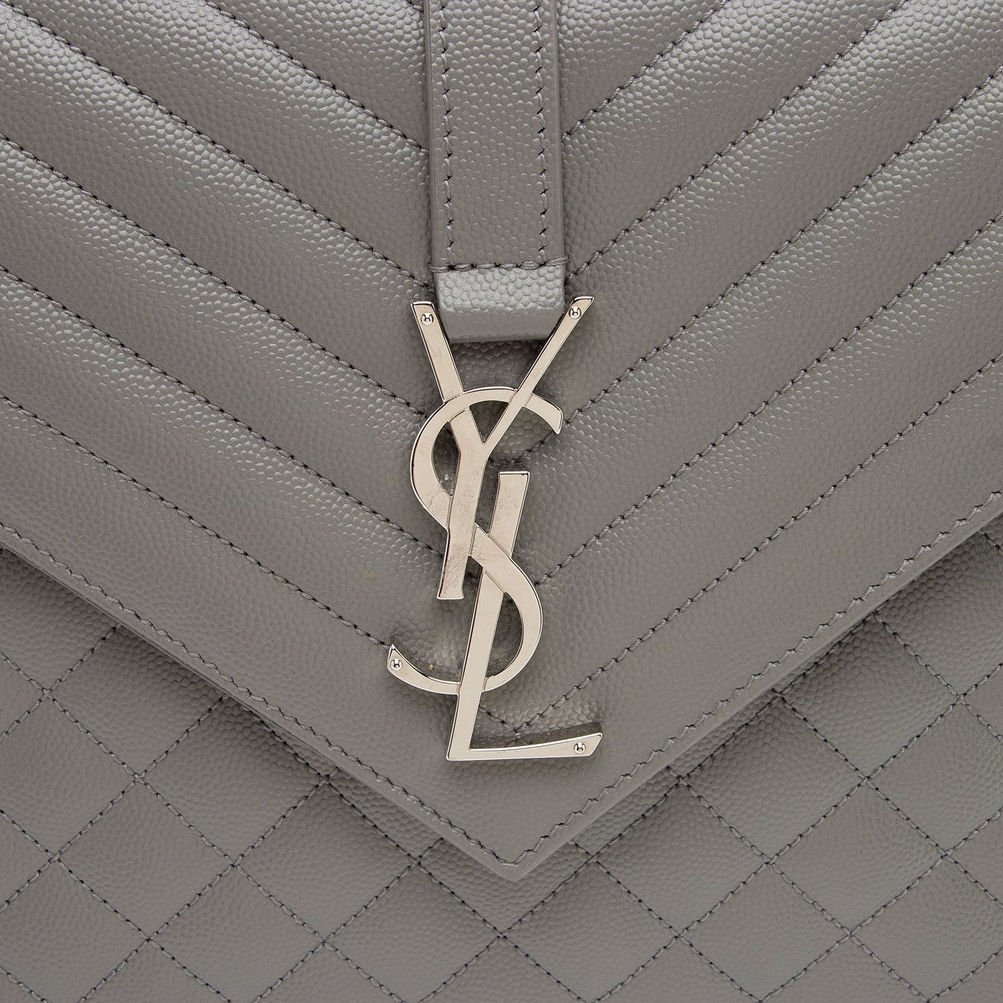 Saint Laurent Mixed Matelasse Grain de Poudre Monogram Large Envelope Bag 9oCzj0