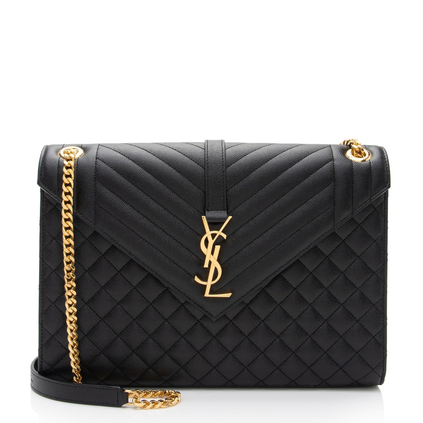 Saint Laurent Mixed Matelasse Grain de Poudre Monogram Large Envelope Bag xlS4gs