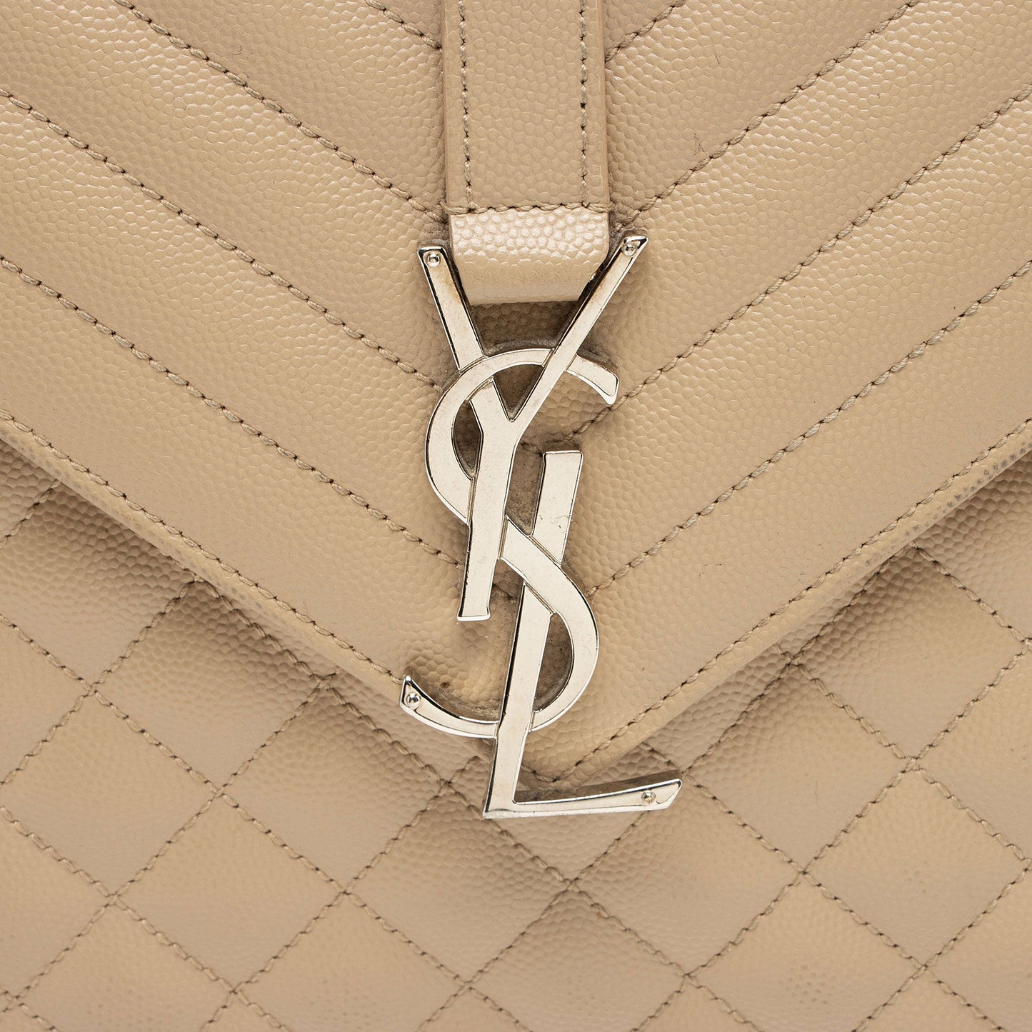 Saint Laurent Mixed Matelasse Grain de Poudre Monogram Large Envelope Bag MsCt3J