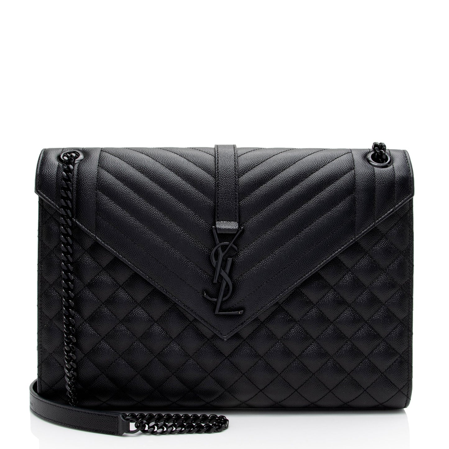 Saint Laurent Mixed Matelasse Grain de Poudre Monogram Large Envelope Bag DiLXbz