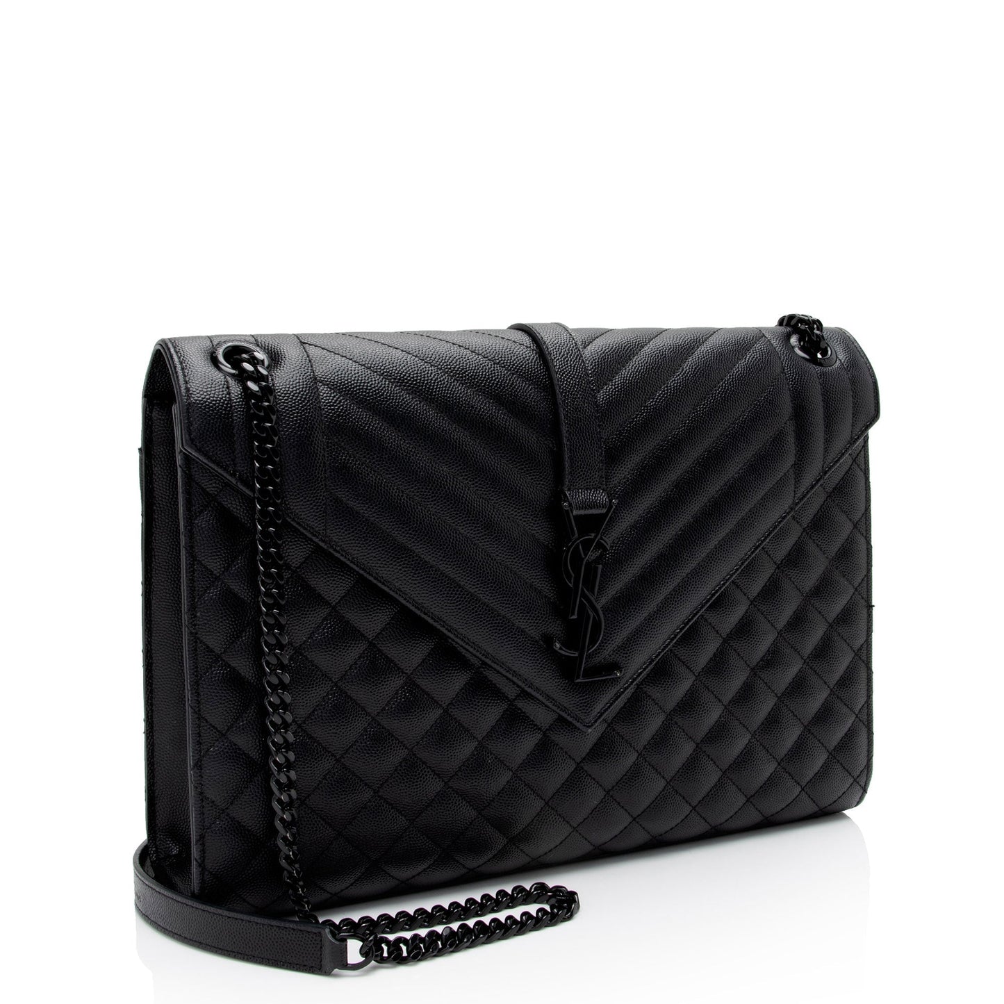 Saint Laurent Mixed Matelasse Grain de Poudre Monogram Large Envelope Bag DiLXbz