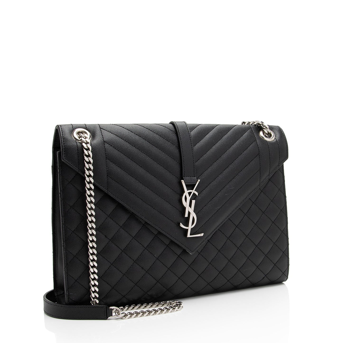 Saint Laurent Mixed Matelasse Grain de Poudre Monogram Large Envelope Bag DrXuU1