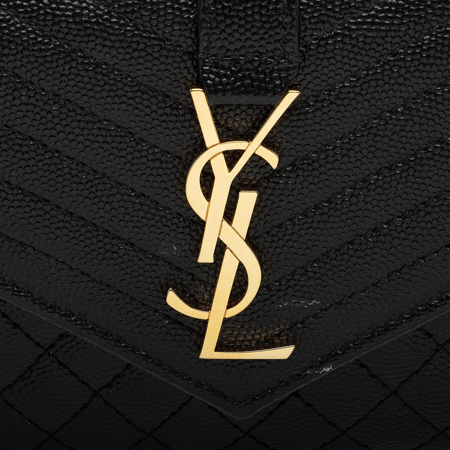 Saint Laurent Mixed Matelasse Grain de Poudre Monogram Large Envelope Wallet 22691