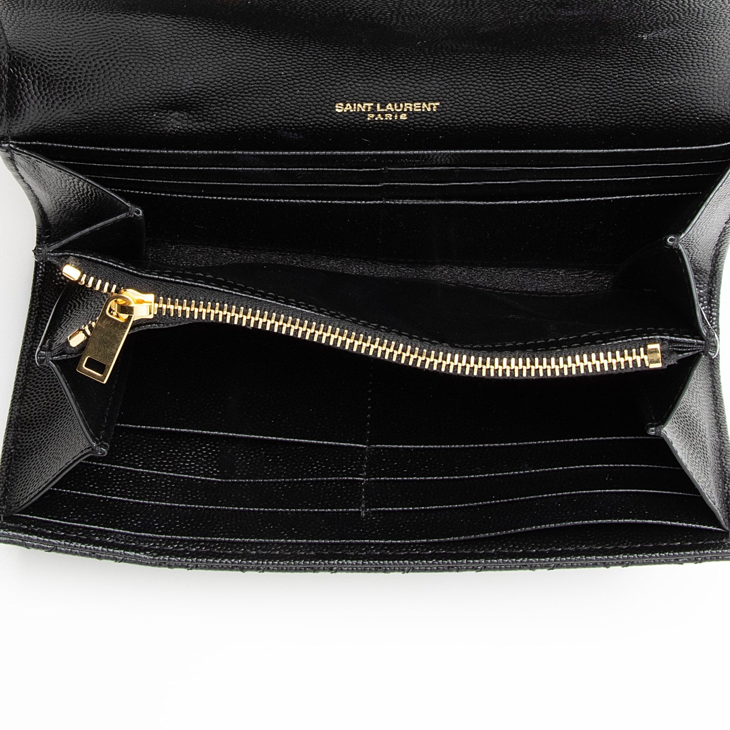 Saint Laurent Mixed Matelasse Grain de Poudre Monogram Large Envelope Wallet 22691
