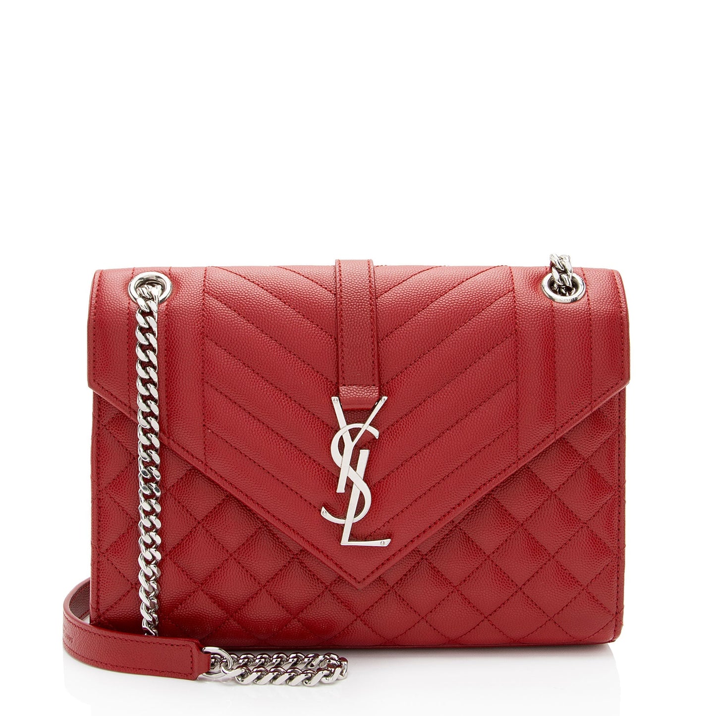 Saint Laurent Mixed Matelasse Grain de Poudre Monogram Medium Shoulder Bag 2Ox16z