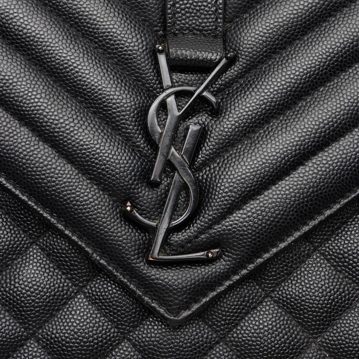 Saint Laurent Mixed Matelasse Grain de Poudre Monogram Medium Shoulder Bag 23369