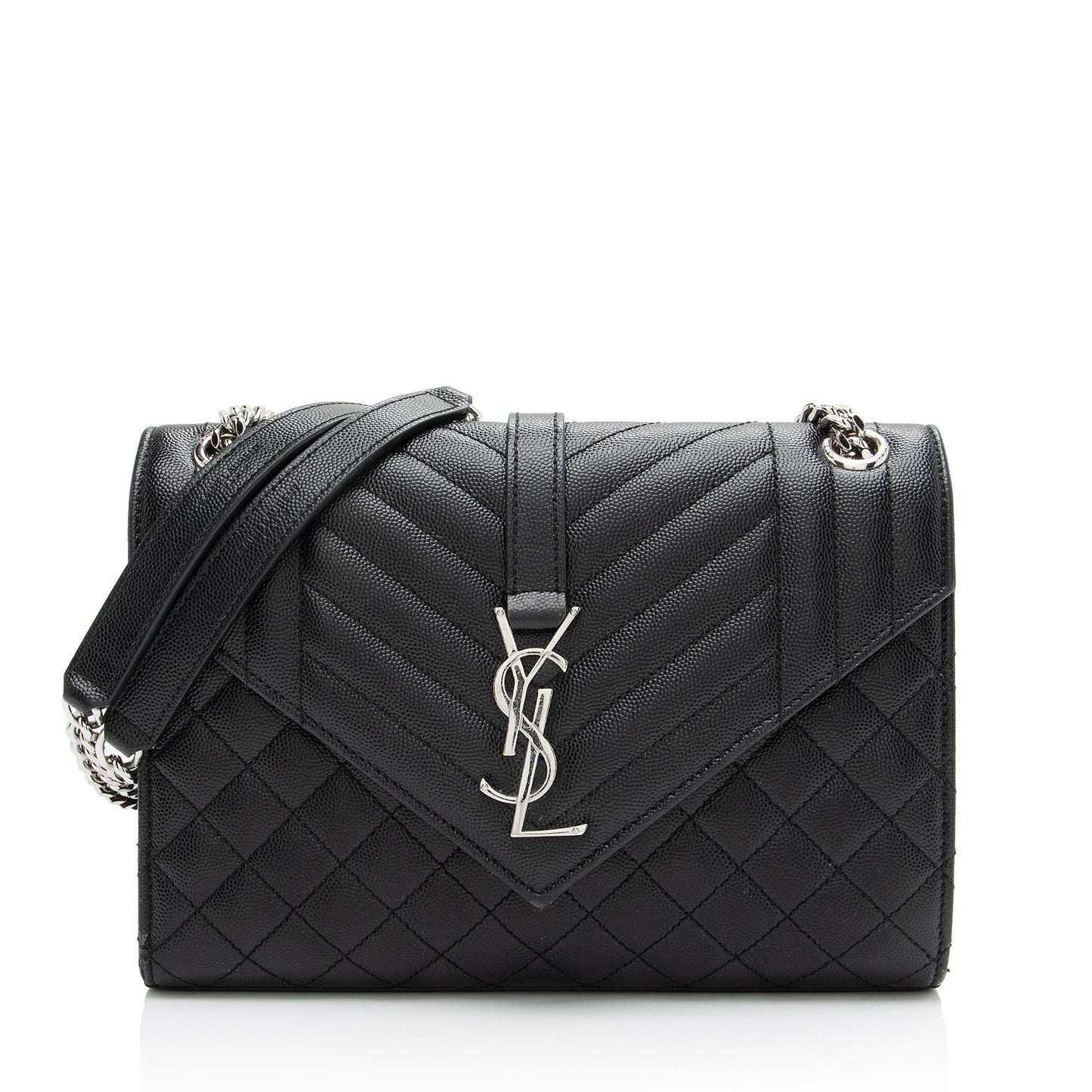 Saint Laurent Mixed Matelasse Grain de Poudre Monogram Medium Shoulder Bag xBAr0v