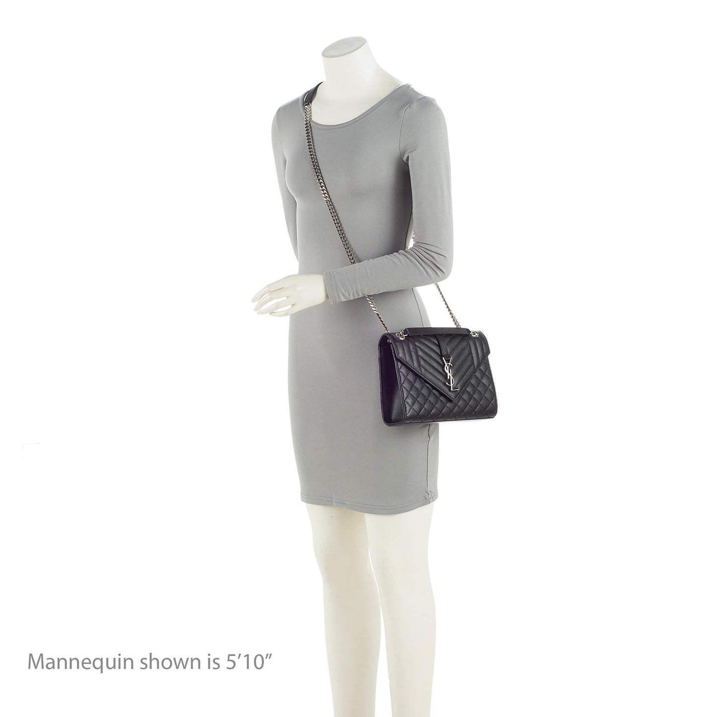 Saint Laurent Mixed Matelasse Grain de Poudre Monogram Medium Shoulder Bag xBAr0v