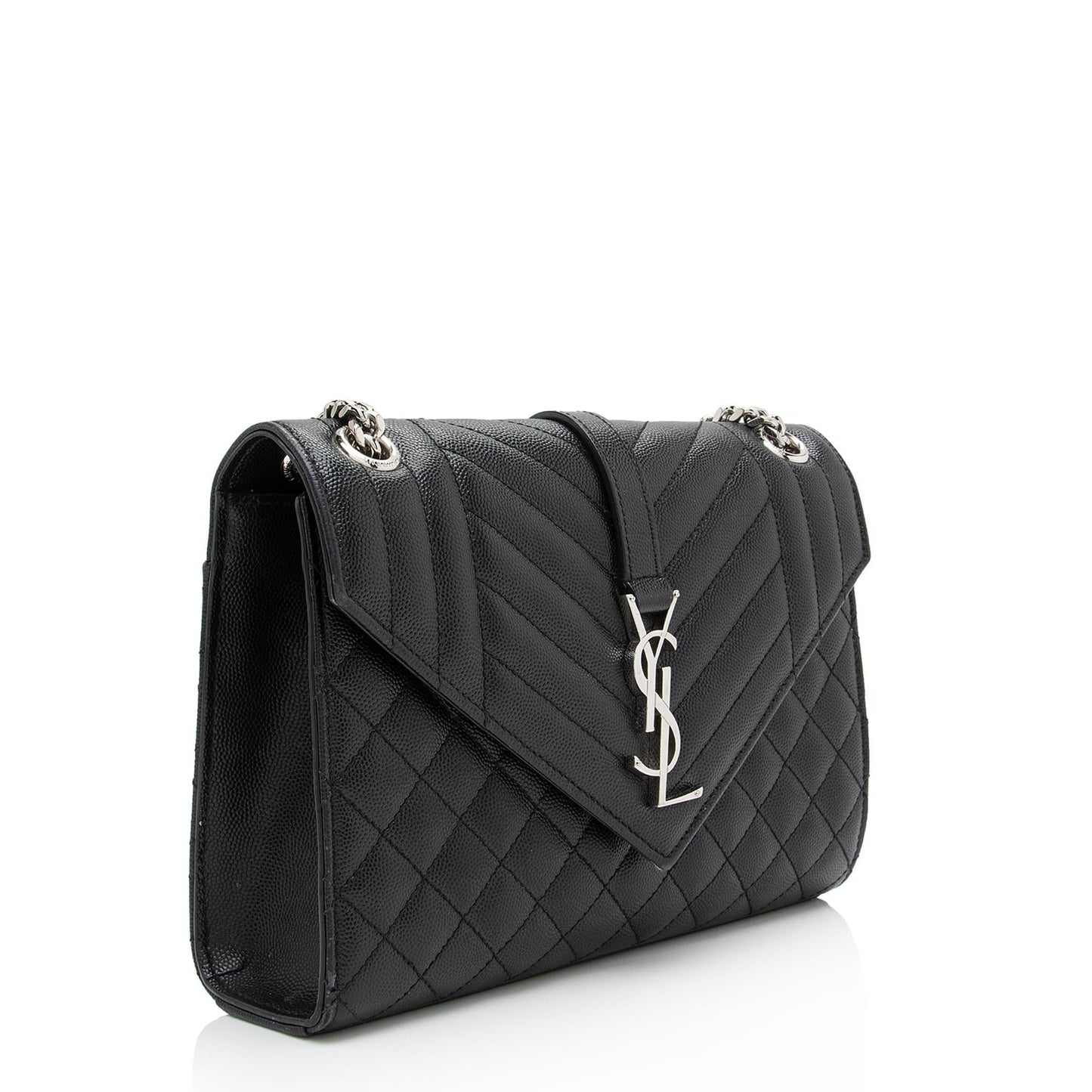 Saint Laurent Mixed Matelasse Grain de Poudre Monogram Medium Shoulder Bag xBAr0v