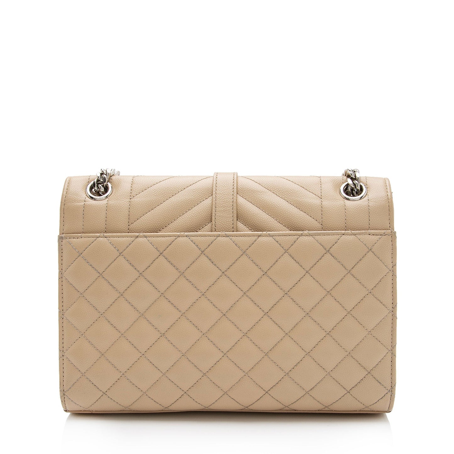 Saint Laurent Mixed Matelasse Grain de Poudre Monogram Medium Shoulder Bag AvP2UF
