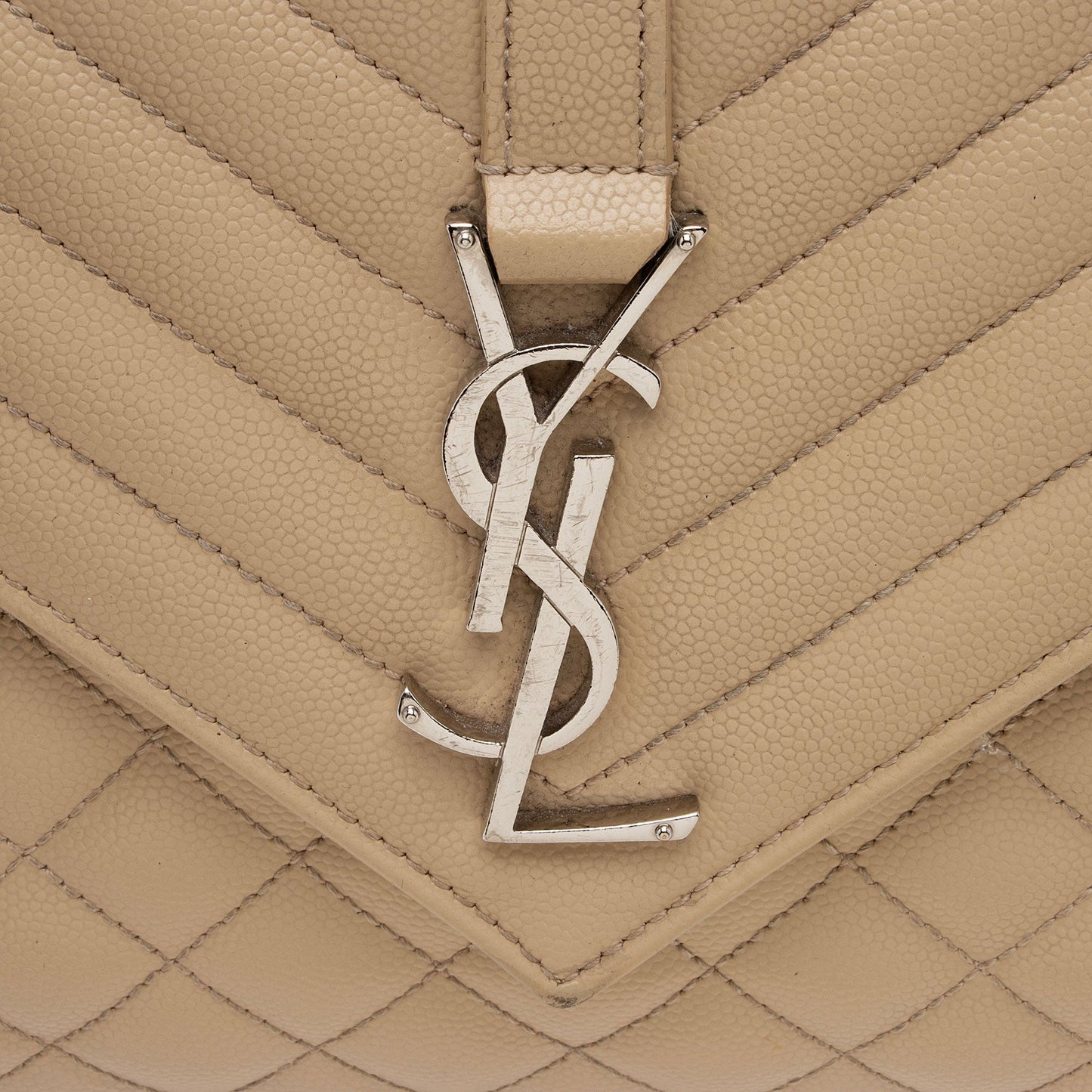 Saint Laurent Mixed Matelasse Grain de Poudre Monogram Medium Shoulder Bag AvP2UF