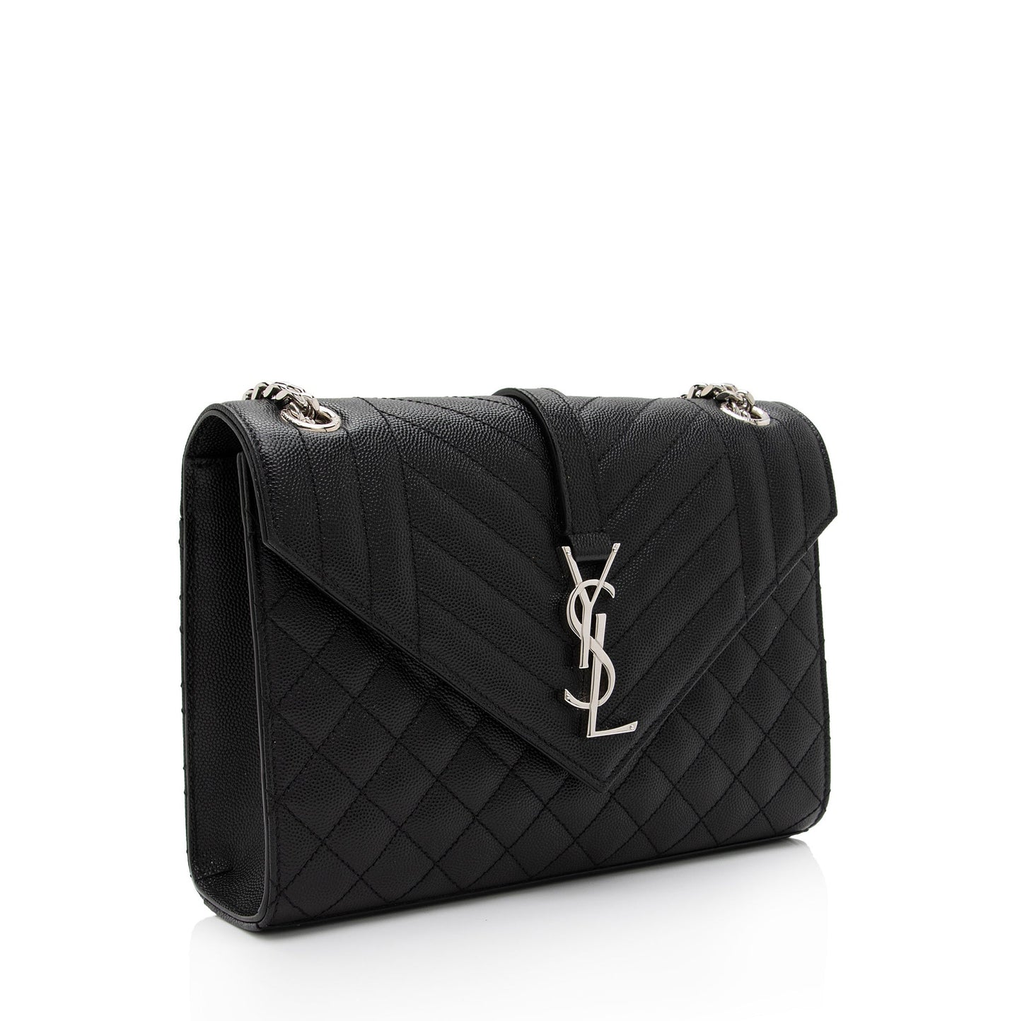 Saint Laurent Mixed Matelasse Grain de Poudre Monogram Medium Shoulder Bag TEWHpY