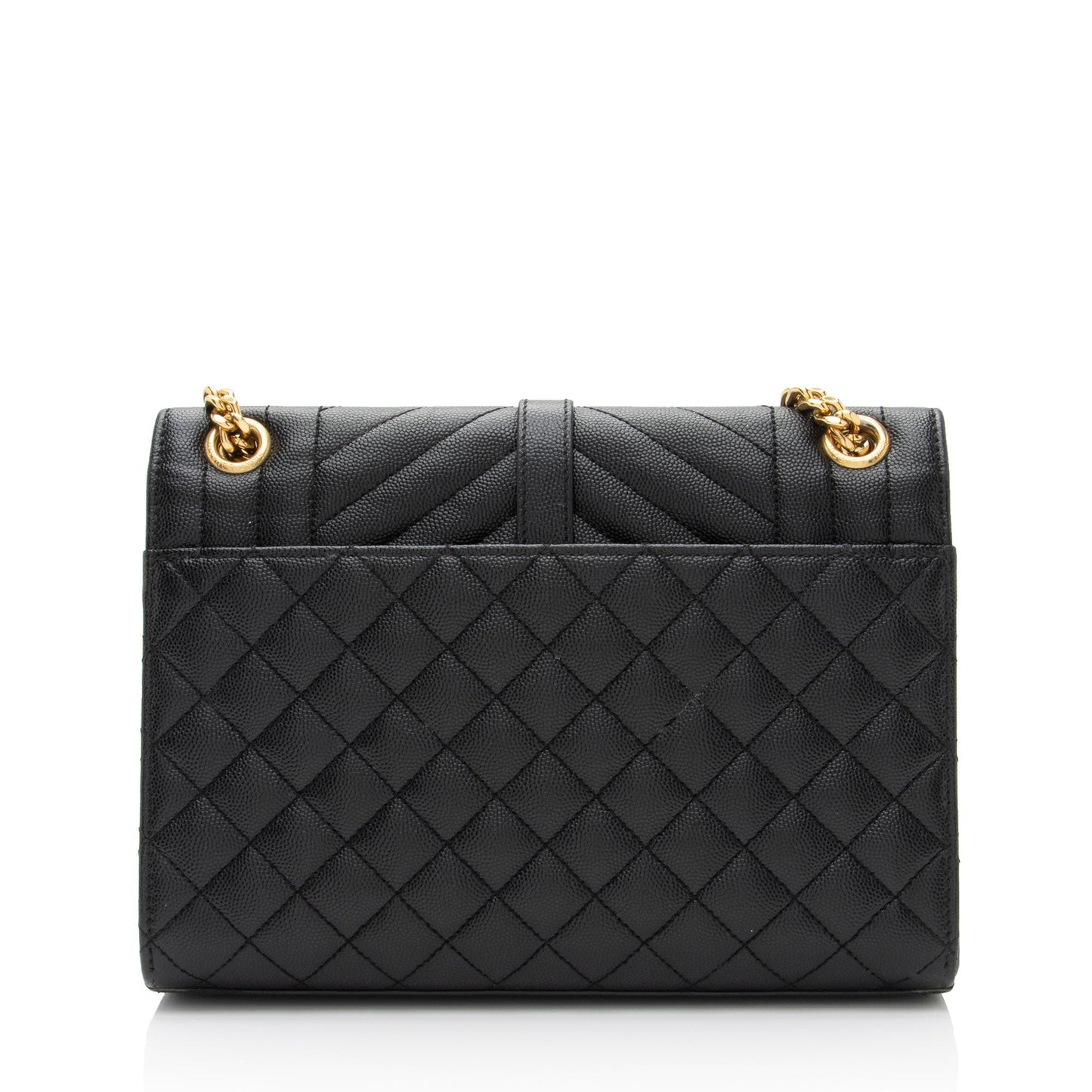 Saint Laurent Mixed Matelasse Grain de Poudre Monogram Medium Shoulder Bag nC1SPa