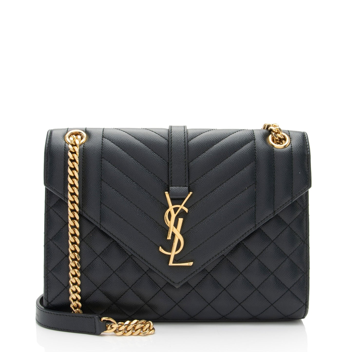 Saint Laurent Mixed Matelasse Grain de Poudre Monogram Medium Shoulder Bag EraTyH
