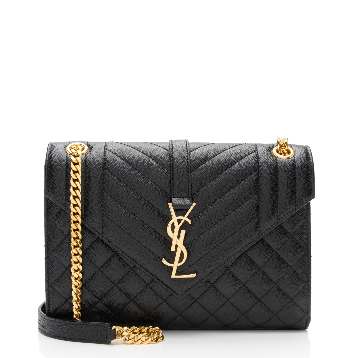 Saint Laurent Mixed Matelasse Grain de Poudre Monogram Medium Shoulder Bag 9klfDc