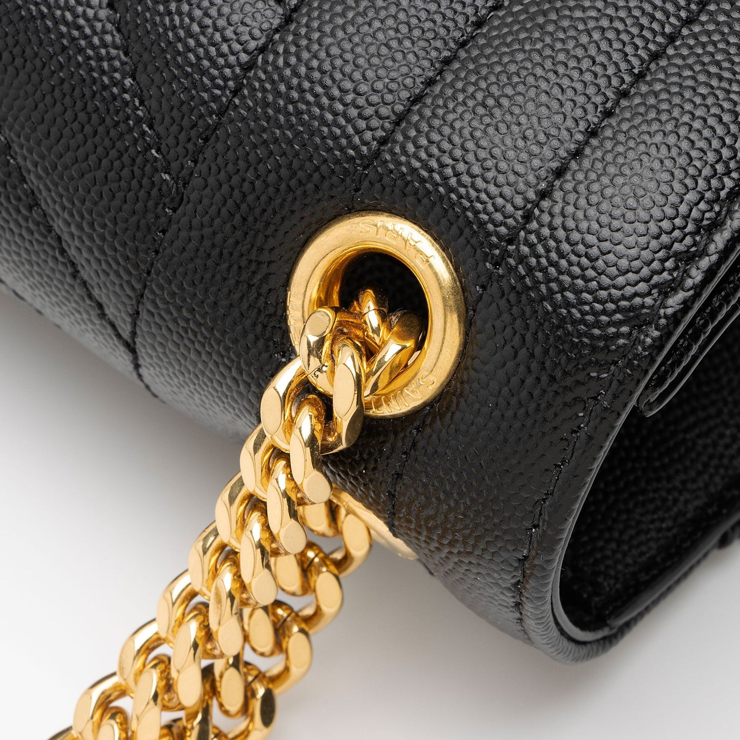 Saint Laurent Mixed Matelasse Grain de Poudre Monogram Medium Shoulder Bag vIsSXF