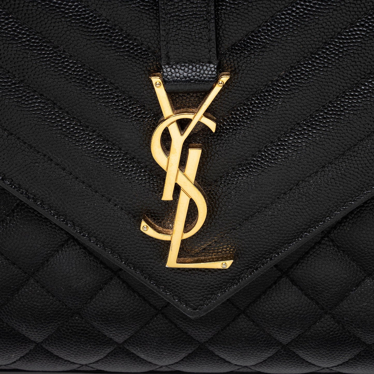 Saint Laurent Mixed Matelasse Grain de Poudre Monogram Medium Shoulder Bag rmK6K7