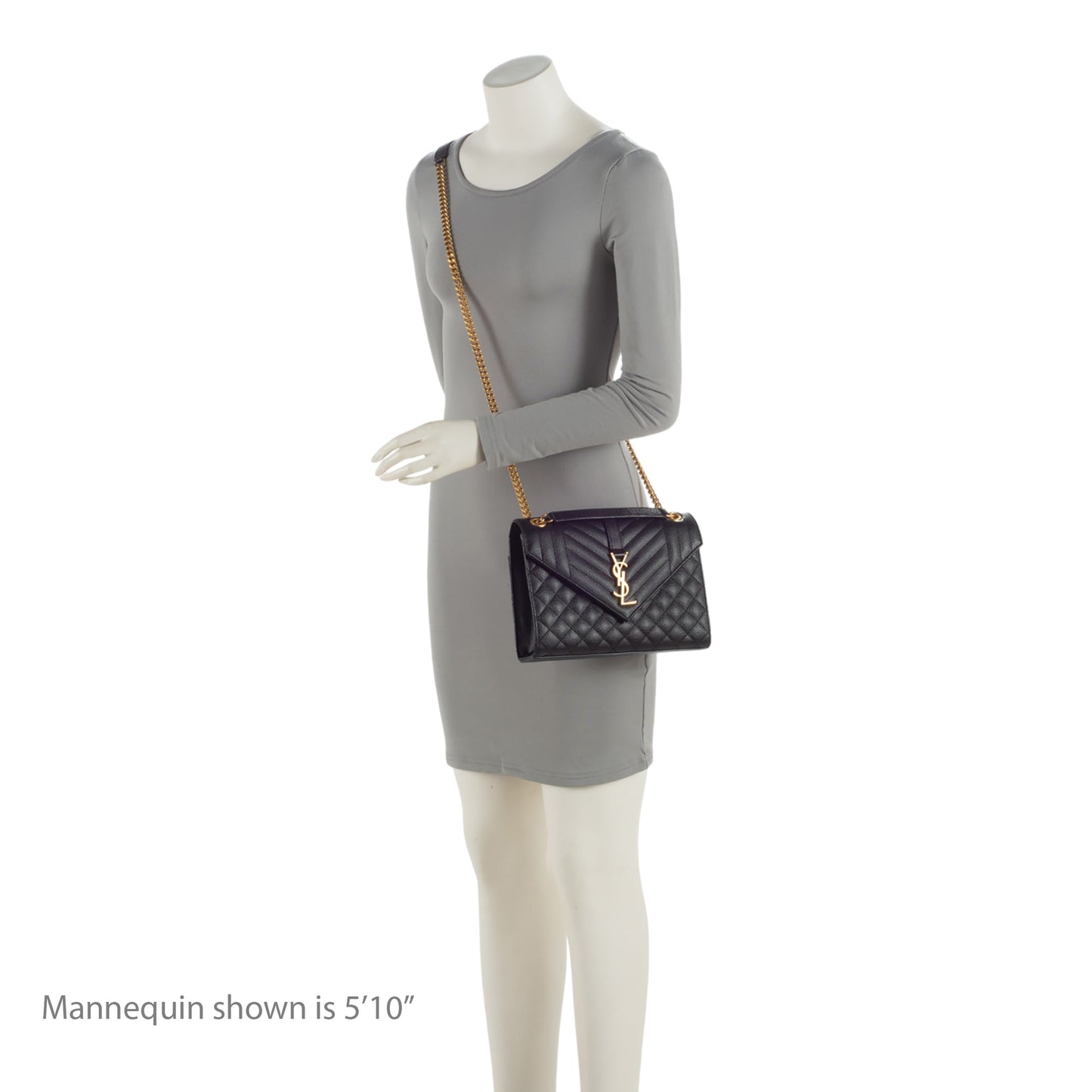 Saint Laurent Mixed Matelasse Grain de Poudre Monogram Medium Shoulder Bag rmK6K7